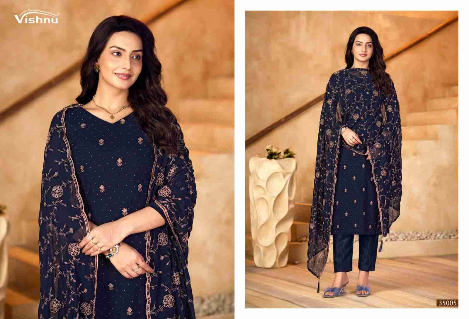 Shabnam By Vishnu 35001 To 35009 Series Beautiful Stylish Festive Suits Fancy Colorful Casual Wear & Ethnic Wear & Ready To Wear Faux Georgette Dresses At Wholesale Price