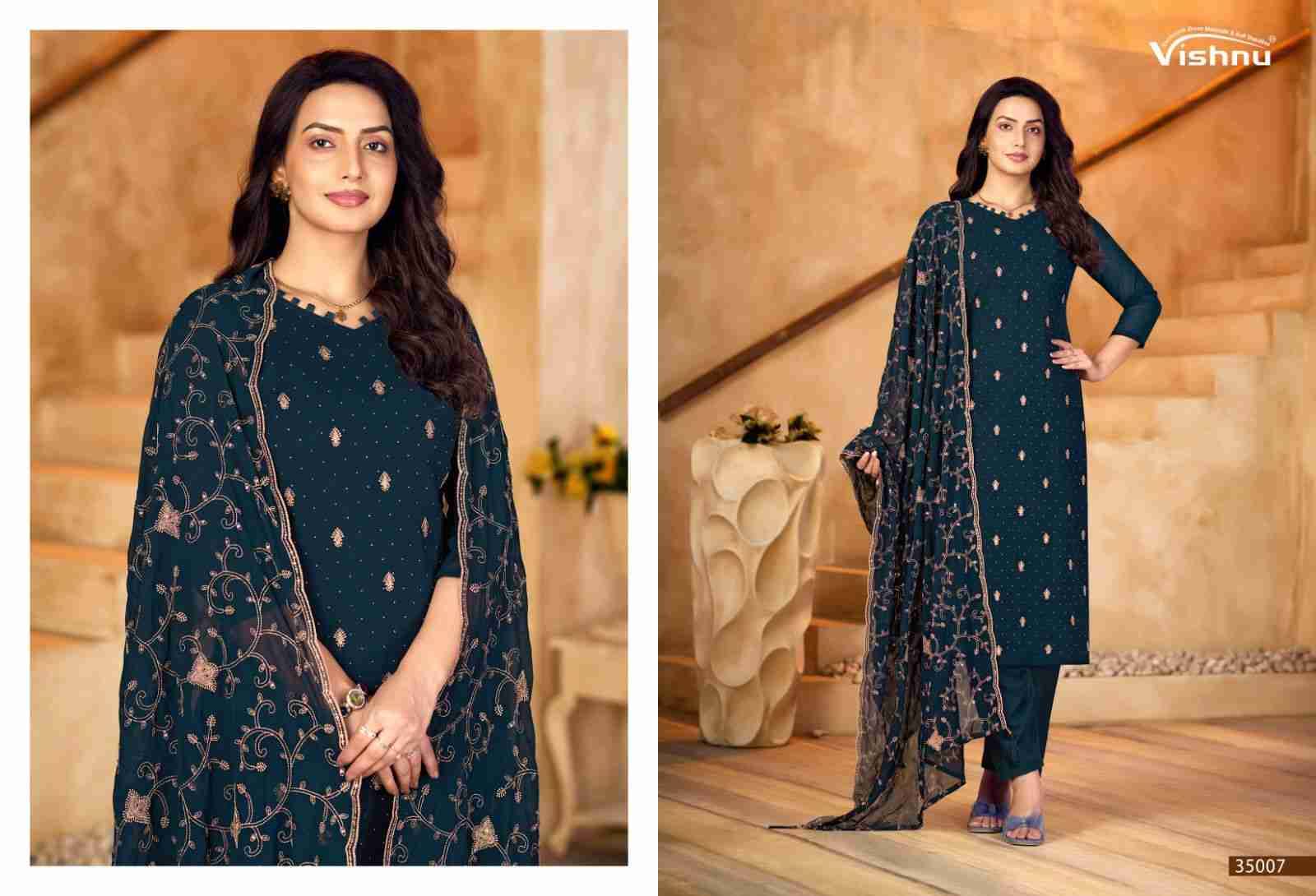 Shabnam By Vishnu 35001 To 35009 Series Beautiful Stylish Festive Suits Fancy Colorful Casual Wear & Ethnic Wear & Ready To Wear Faux Georgette Dresses At Wholesale Price