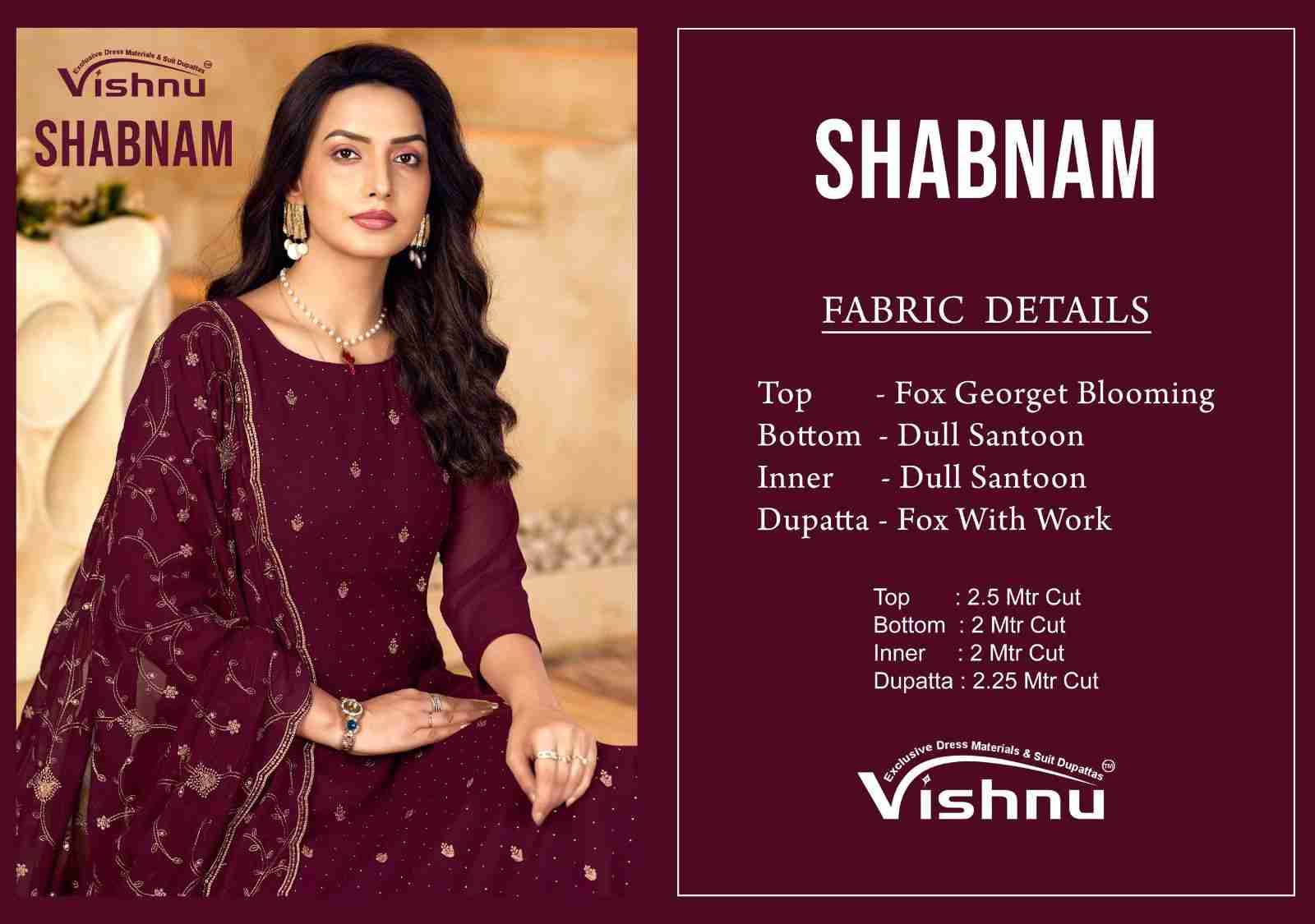 Shabnam By Vishnu 35001 To 35009 Series Beautiful Stylish Festive Suits Fancy Colorful Casual Wear & Ethnic Wear & Ready To Wear Faux Georgette Dresses At Wholesale Price