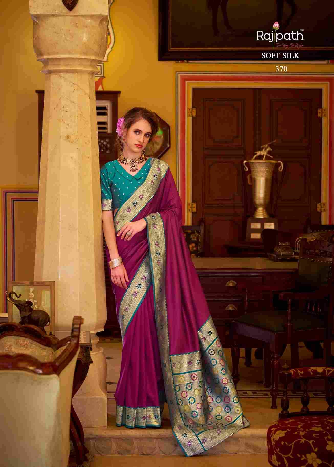 Chhaya Silk By Rajpath 370 To 377 Series Indian Traditional Wear Collection Beautiful Stylish Fancy Colorful Party Wear & Occasional Wear Soft Silk Sarees At Wholesale Price