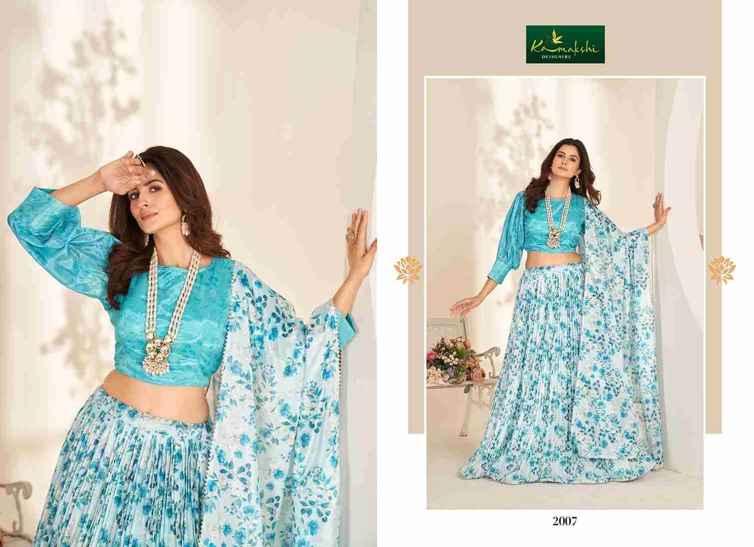 Valisha By Kamakshi 2001 To 2009 Series Bridal Wear Collection Beautiful Stylish Colorful Fancy Party Wear & Occasional Wear Pure Organza Lehengas At Wholesale Price