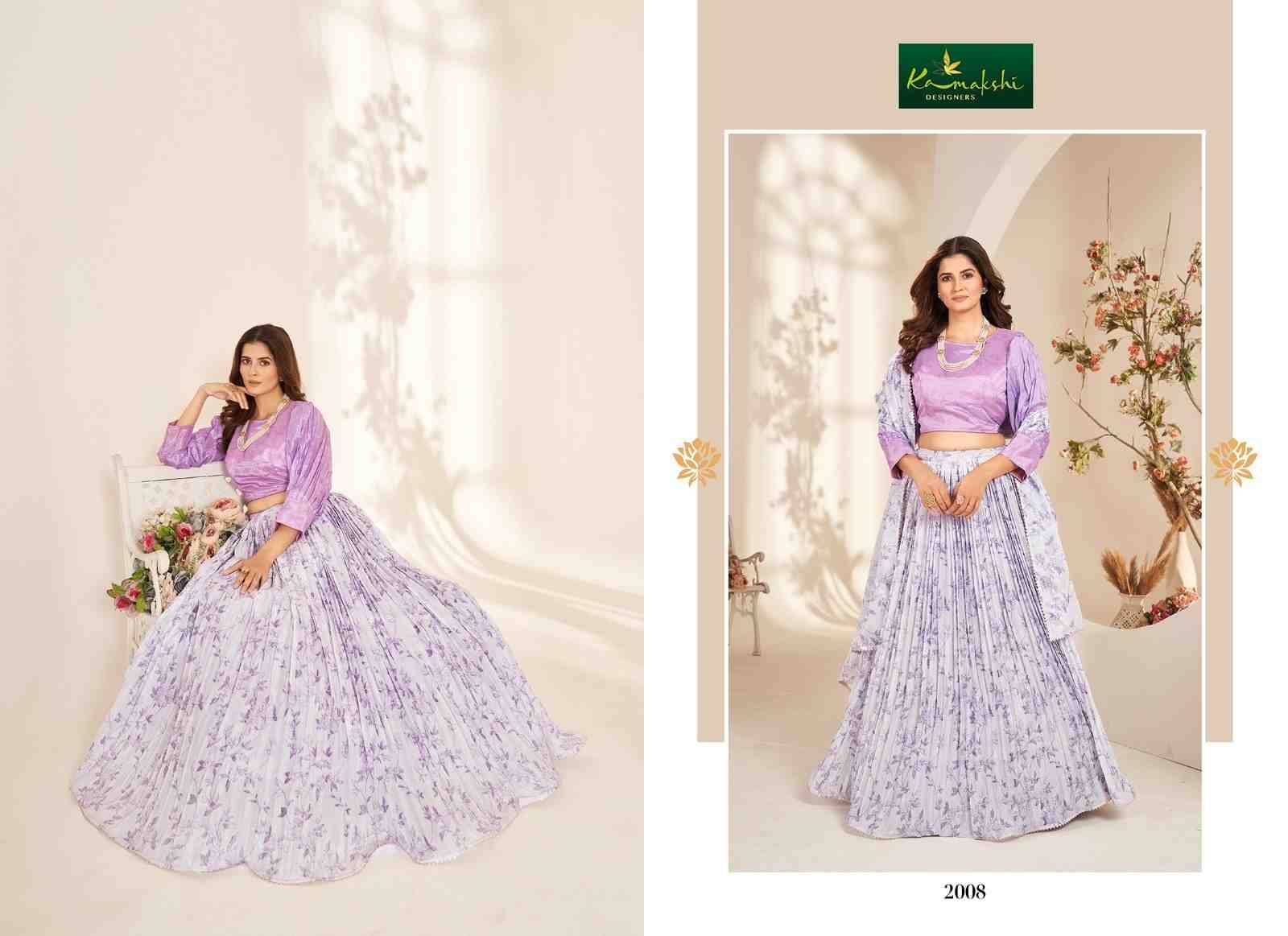 Valisha By Kamakshi 2001 To 2009 Series Bridal Wear Collection Beautiful Stylish Colorful Fancy Party Wear & Occasional Wear Pure Organza Lehengas At Wholesale Price