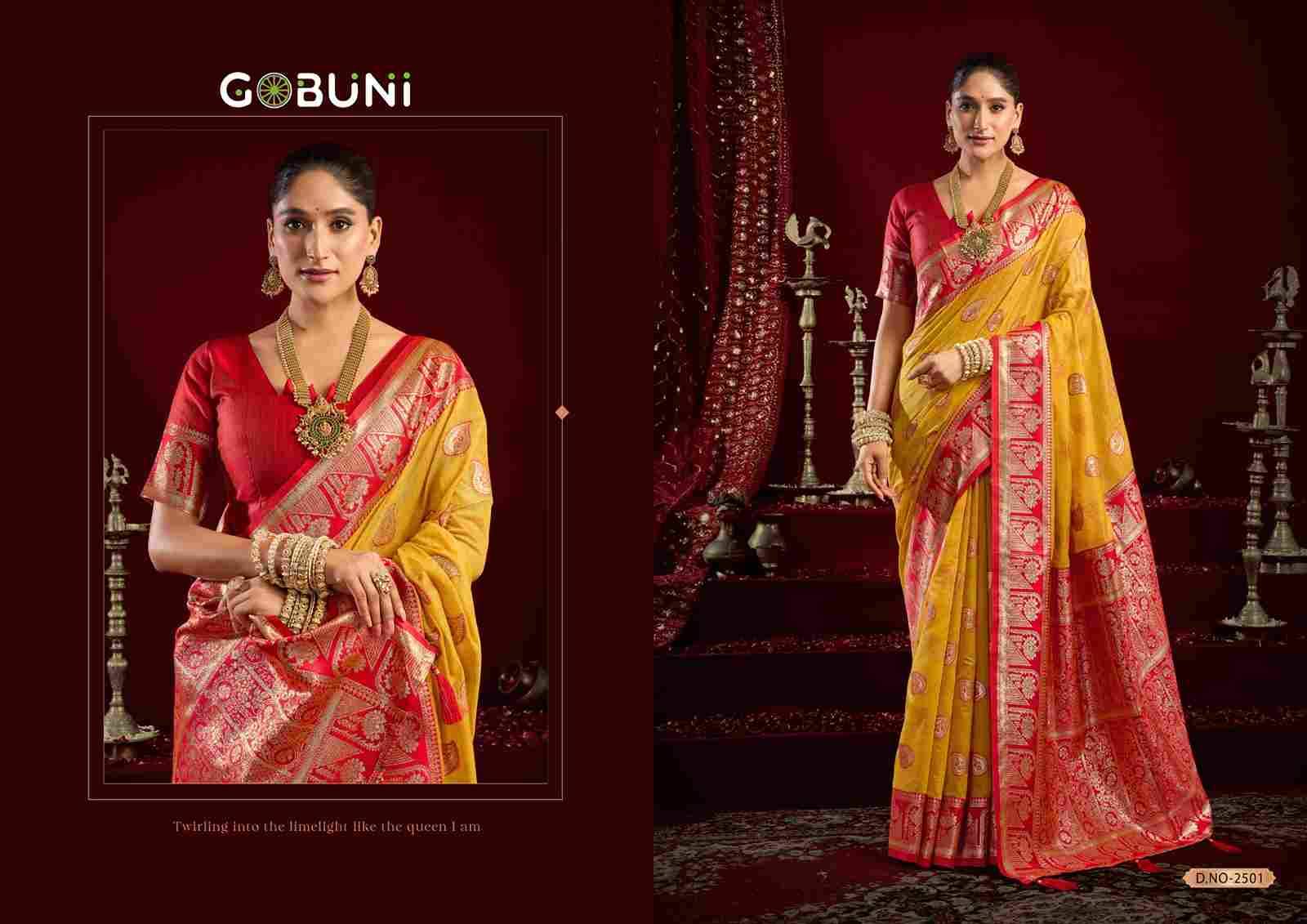 Shivika By Gobuni 2501 To 2506 Series Indian Traditional Wear Collection Beautiful Stylish Fancy Colorful Party Wear & Occasional Wear Banarasi Sarees At Wholesale Price
