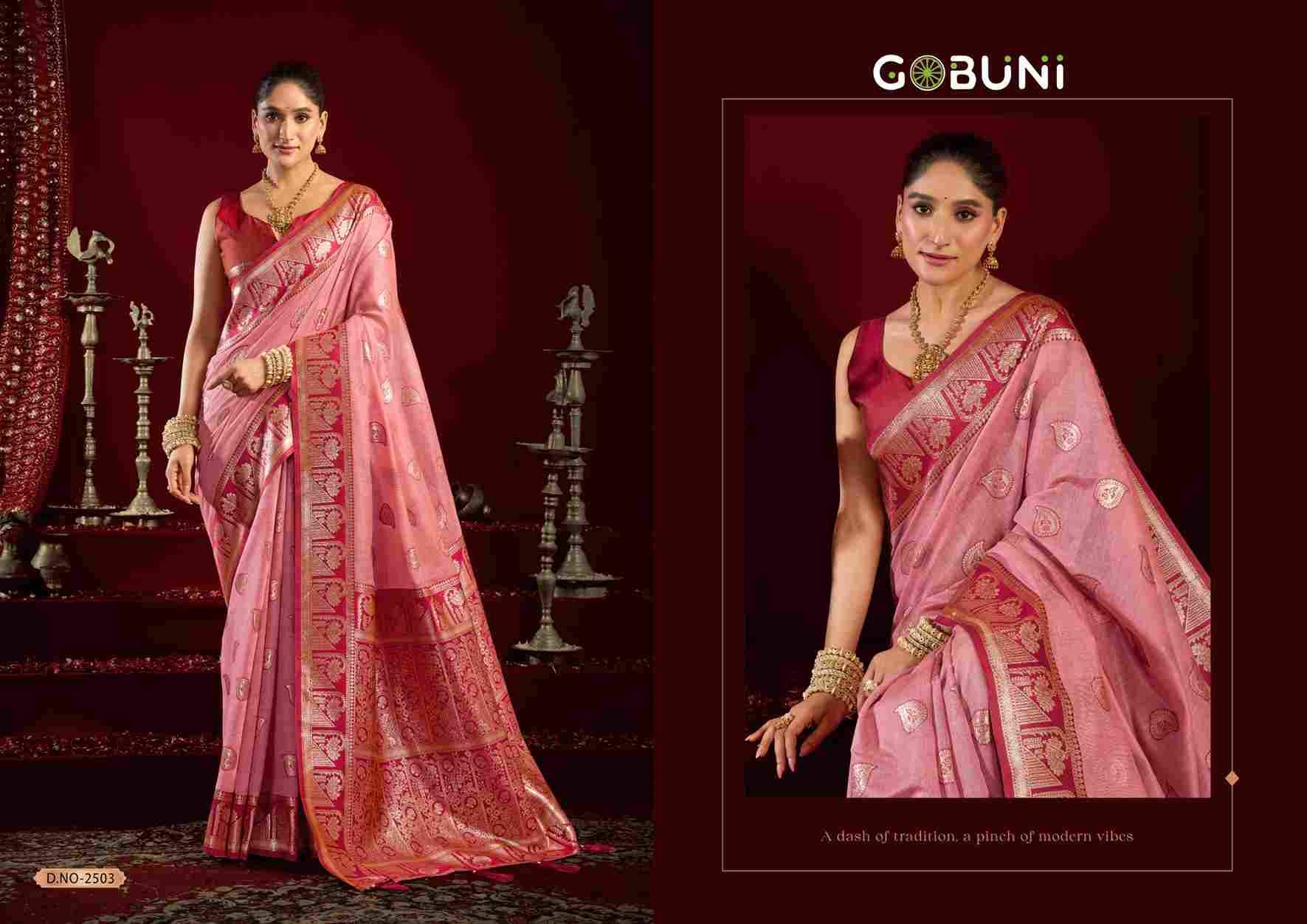 Shivika By Gobuni 2501 To 2506 Series Indian Traditional Wear Collection Beautiful Stylish Fancy Colorful Party Wear & Occasional Wear Banarasi Sarees At Wholesale Price