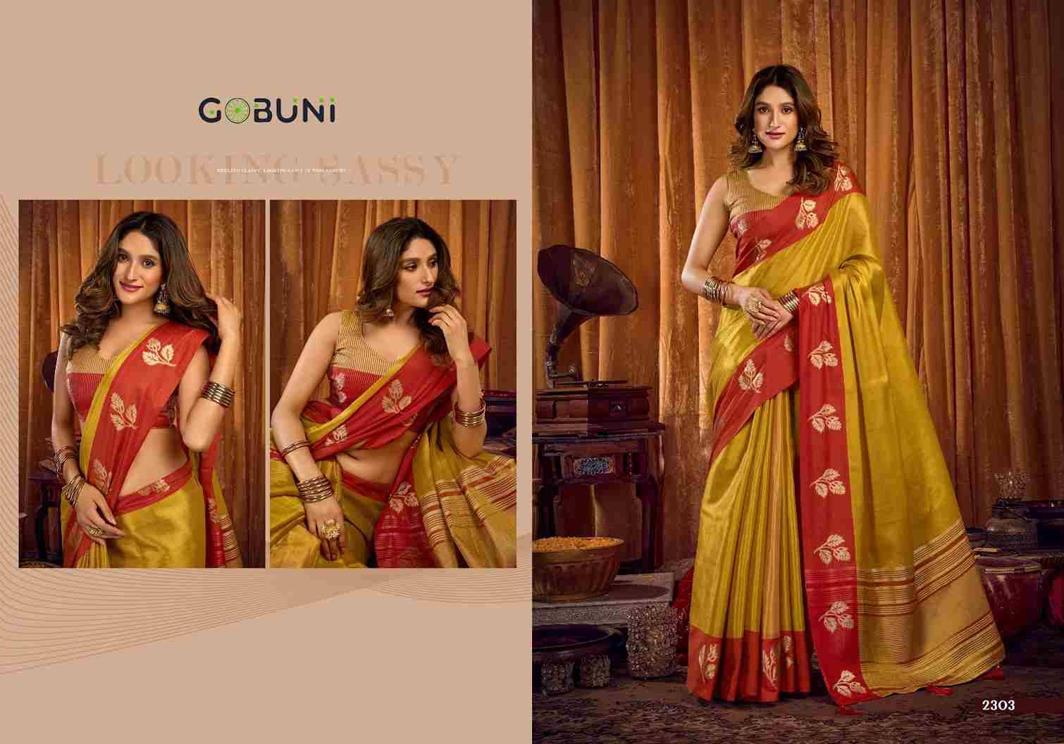 Sumathi By Gobuni 2301 To 2308 Series Indian Traditional Wear Collection Beautiful Stylish Fancy Colorful Party Wear & Occasional Wear Soft Tissue Sarees At Wholesale Price