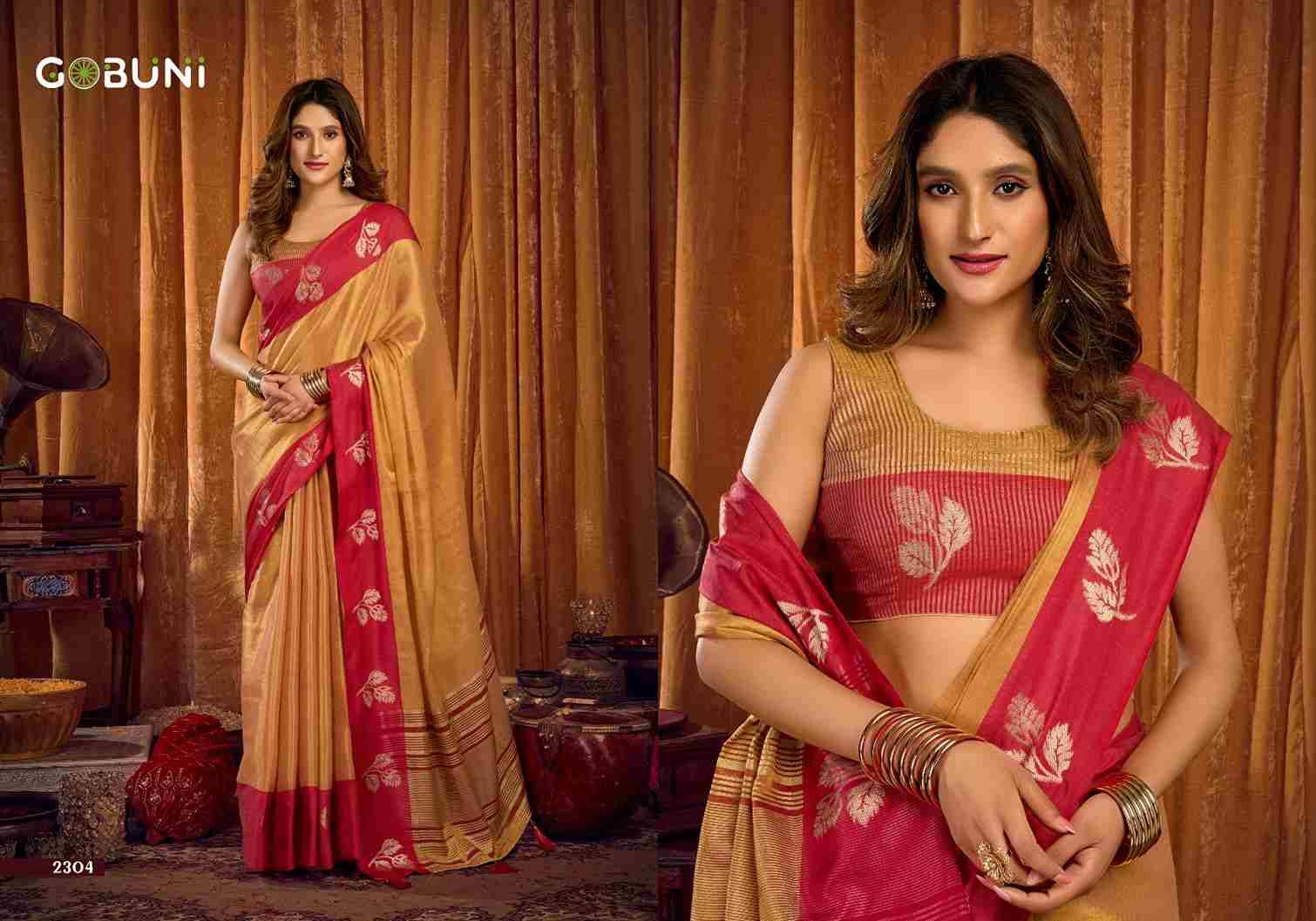 Sumathi By Gobuni 2301 To 2308 Series Indian Traditional Wear Collection Beautiful Stylish Fancy Colorful Party Wear & Occasional Wear Soft Tissue Sarees At Wholesale Price