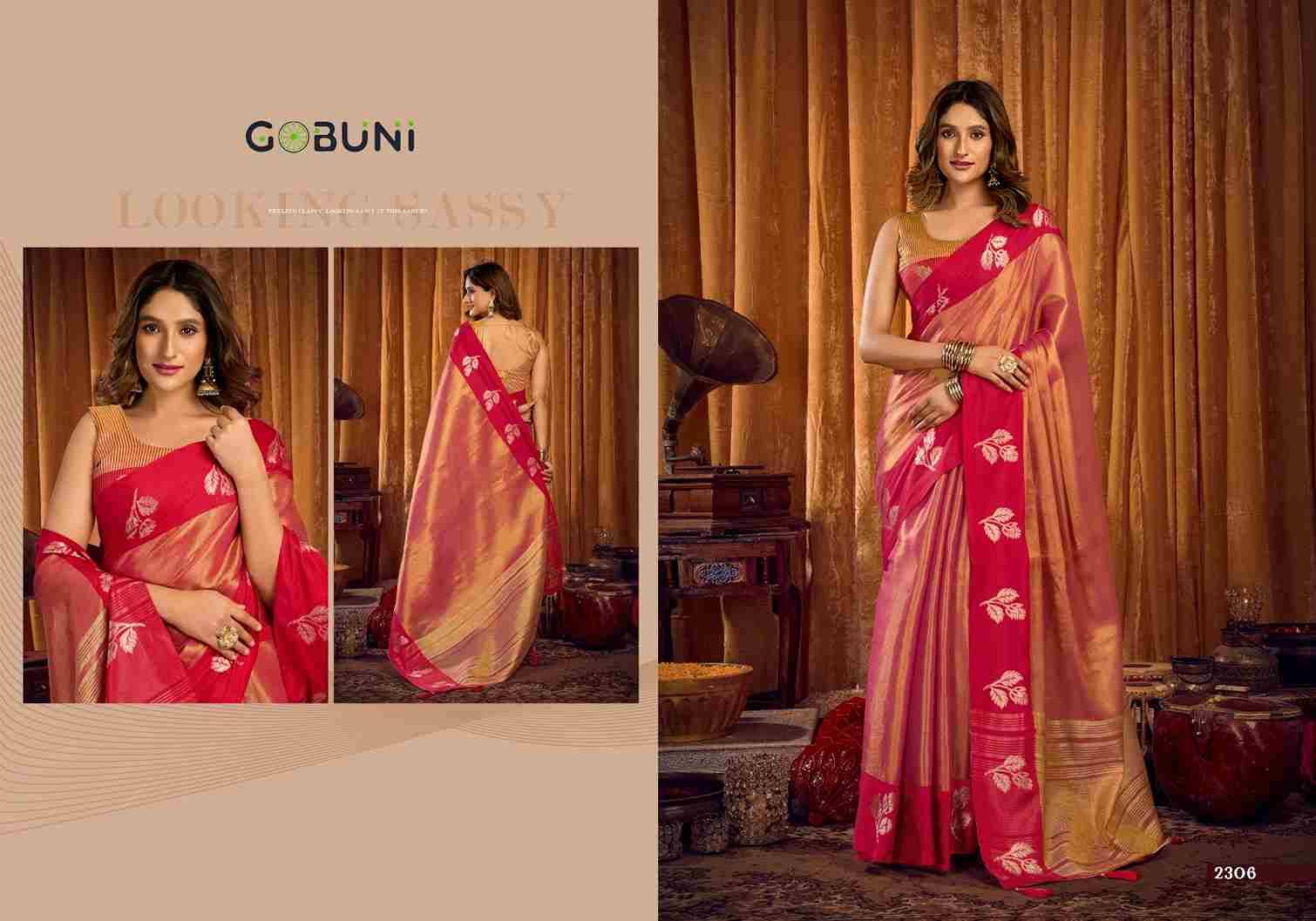 Sumathi By Gobuni 2301 To 2308 Series Indian Traditional Wear Collection Beautiful Stylish Fancy Colorful Party Wear & Occasional Wear Soft Tissue Sarees At Wholesale Price