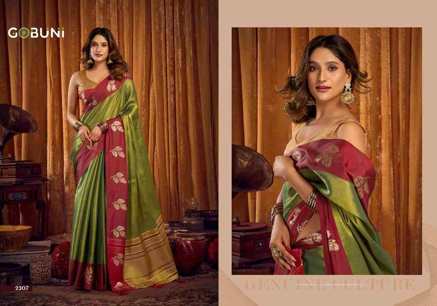 Sumathi By Gobuni 2301 To 2308 Series Indian Traditional Wear Collection Beautiful Stylish Fancy Colorful Party Wear & Occasional Wear Soft Tissue Sarees At Wholesale Price
