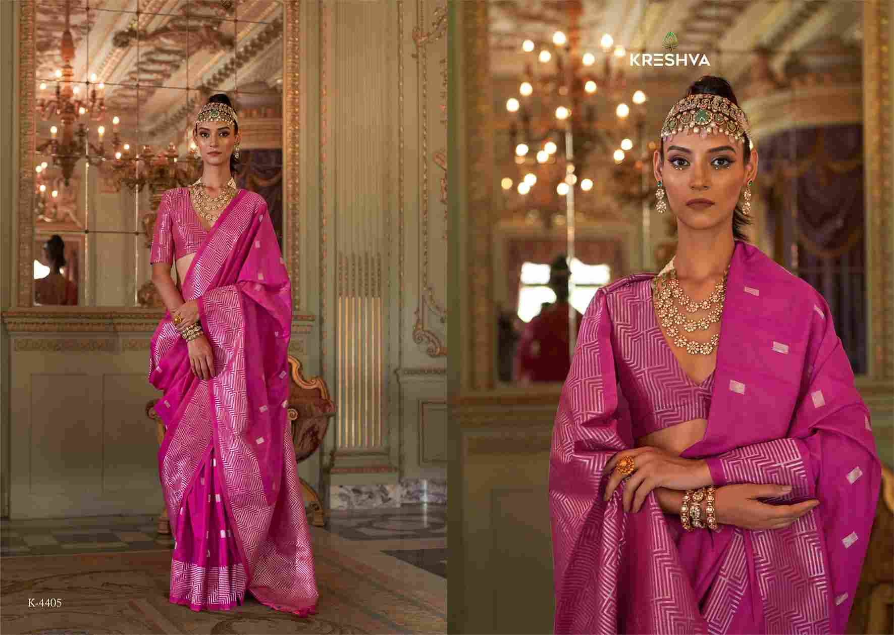 Adbhut By Kreshva 4405 To 4410 Series Indian Traditional Wear Collection Beautiful Stylish Fancy Colorful Party Wear & Occasional Wear Soft Silk Sarees At Wholesale Price