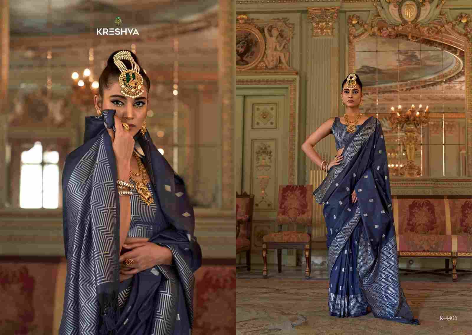 Adbhut By Kreshva 4405 To 4410 Series Indian Traditional Wear Collection Beautiful Stylish Fancy Colorful Party Wear & Occasional Wear Soft Silk Sarees At Wholesale Price