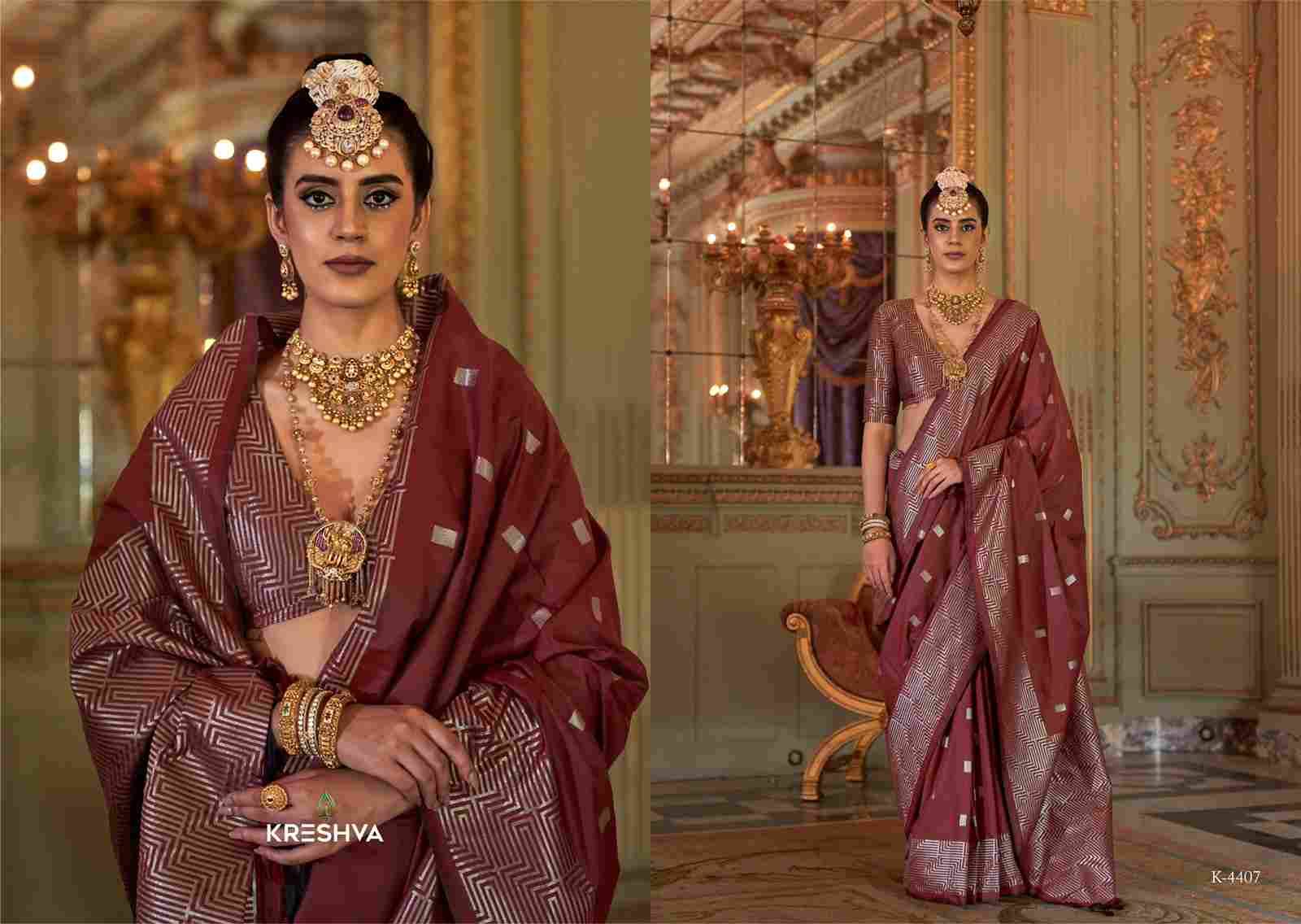 Adbhut By Kreshva 4405 To 4410 Series Indian Traditional Wear Collection Beautiful Stylish Fancy Colorful Party Wear & Occasional Wear Soft Silk Sarees At Wholesale Price