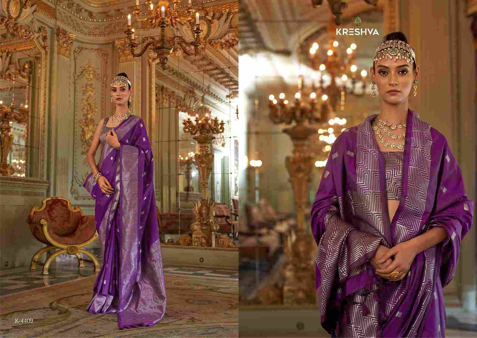 Adbhut By Kreshva 4405 To 4410 Series Indian Traditional Wear Collection Beautiful Stylish Fancy Colorful Party Wear & Occasional Wear Soft Silk Sarees At Wholesale Price