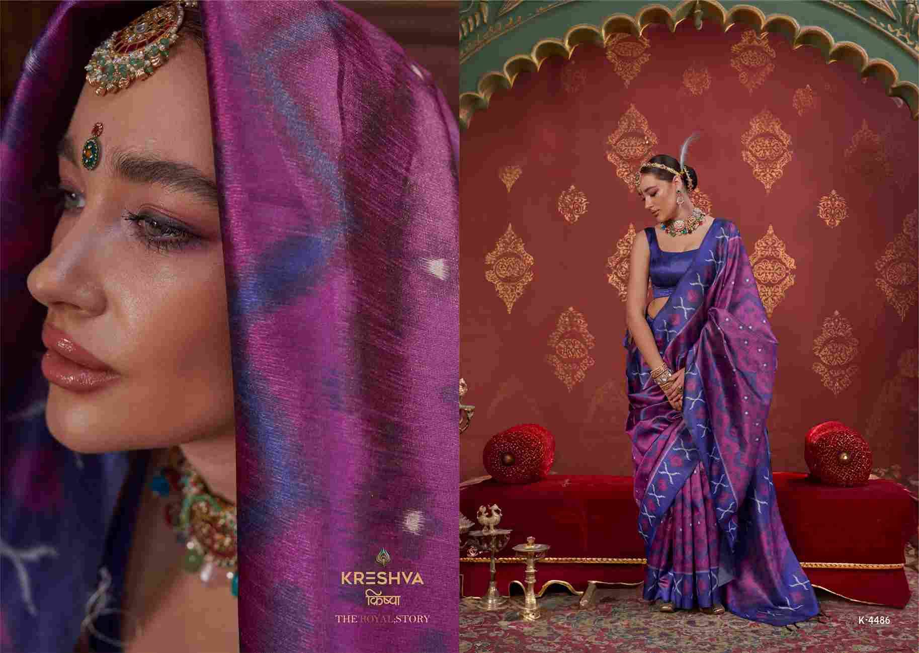 Kavach By Kreshva 4486 To 4493 Series Indian Traditional Wear Collection Beautiful Stylish Fancy Colorful Party Wear & Occasional Wear Soft Silk Sarees At Wholesale Price