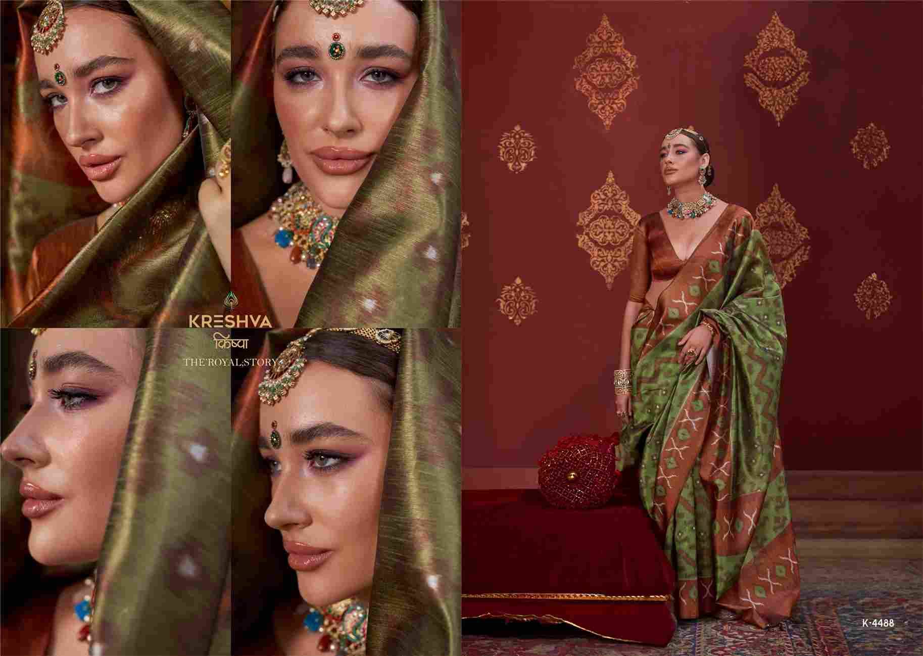 Kavach By Kreshva 4486 To 4493 Series Indian Traditional Wear Collection Beautiful Stylish Fancy Colorful Party Wear & Occasional Wear Soft Silk Sarees At Wholesale Price