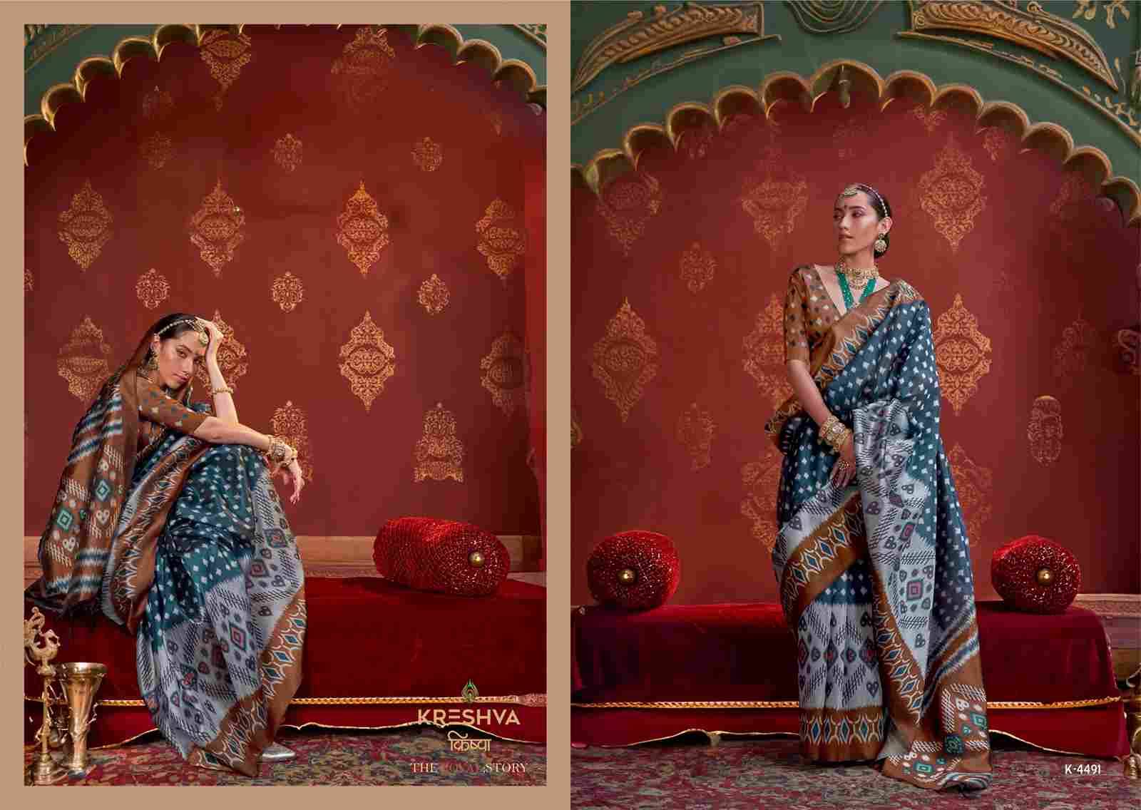 Kavach By Kreshva 4486 To 4493 Series Indian Traditional Wear Collection Beautiful Stylish Fancy Colorful Party Wear & Occasional Wear Soft Silk Sarees At Wholesale Price
