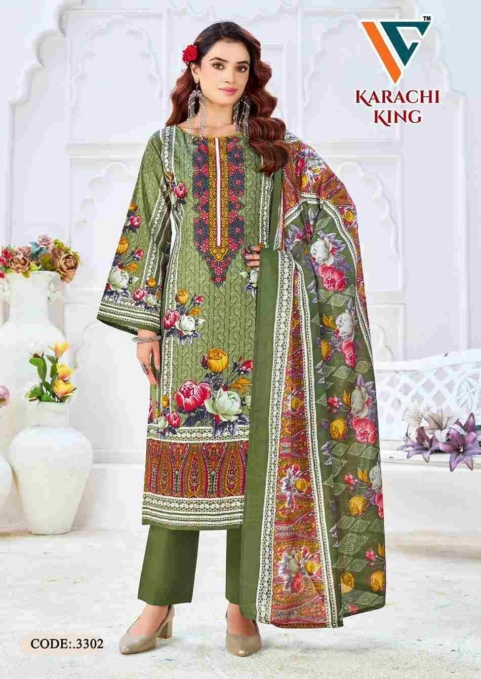 Karachi King Vol-33 By Vandana Creation 3301 To 3308 Series Beautiful Festive Suits Stylish Fancy Colorful Casual Wear & Ethnic Wear Cotton Print Dresses At Wholesale Price