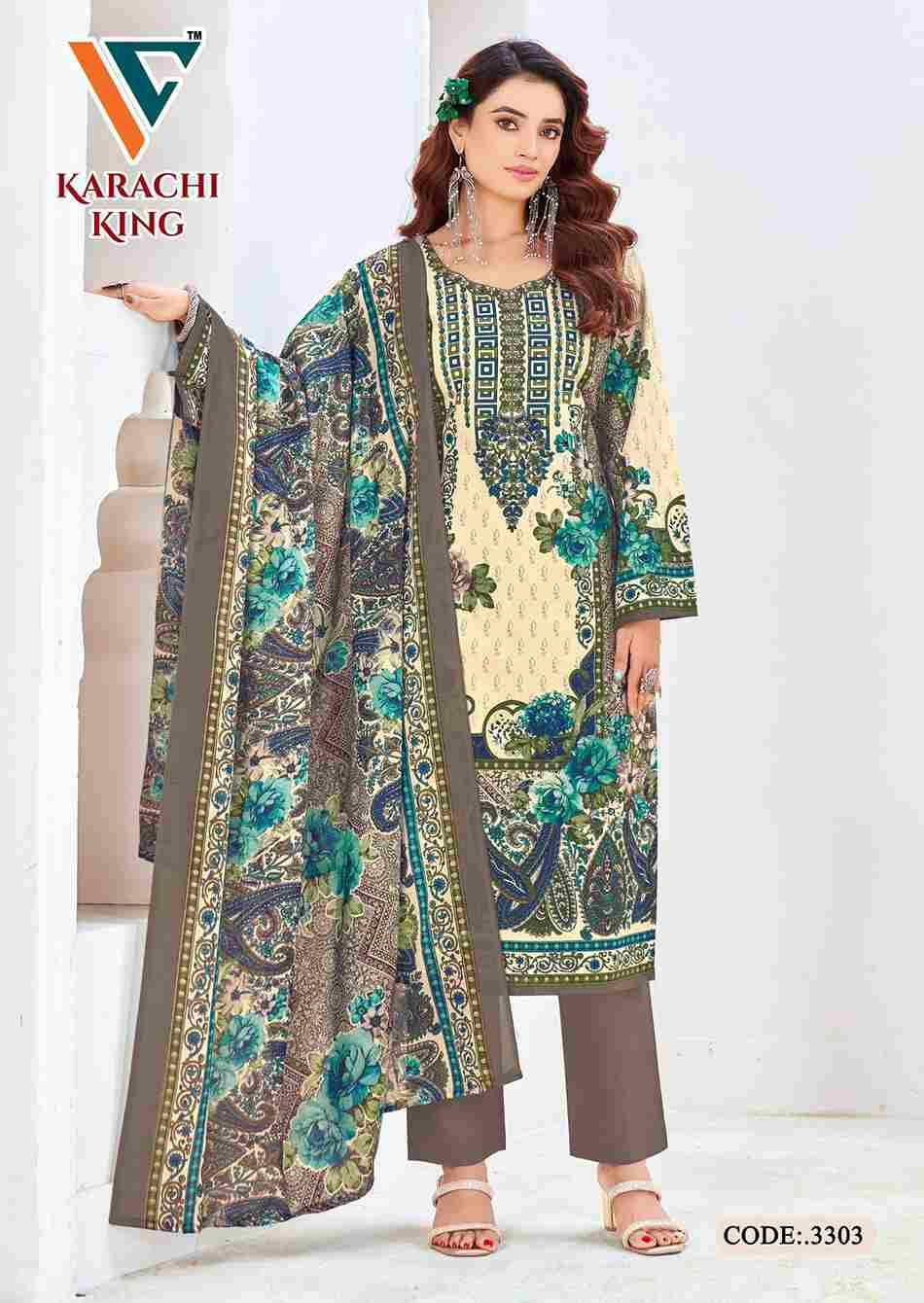 Karachi King Vol-33 By Vandana Creation 3301 To 3308 Series Beautiful Festive Suits Stylish Fancy Colorful Casual Wear & Ethnic Wear Cotton Print Dresses At Wholesale Price
