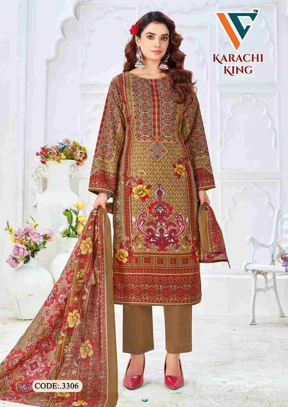 Karachi King Vol-33 By Vandana Creation 3301 To 3308 Series Beautiful Festive Suits Stylish Fancy Colorful Casual Wear & Ethnic Wear Cotton Print Dresses At Wholesale Price