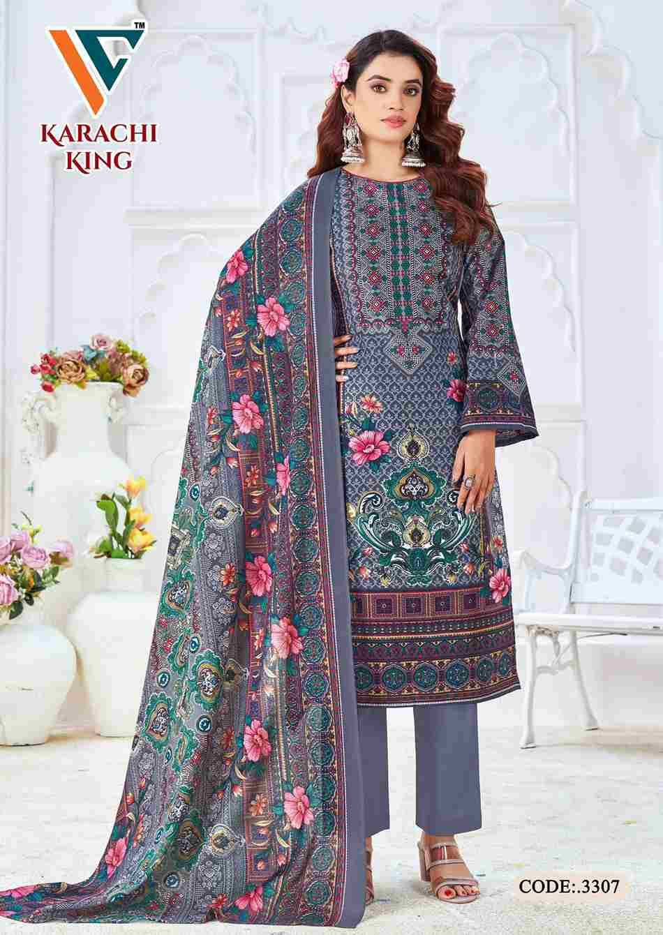 Karachi King Vol-33 By Vandana Creation 3301 To 3308 Series Beautiful Festive Suits Stylish Fancy Colorful Casual Wear & Ethnic Wear Cotton Print Dresses At Wholesale Price