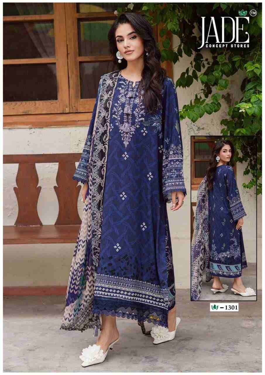 Crimson Exclusive Collection Vol-13 By Jade 1301 To 1306 Series Beautiful Suits Stylish Colorful Fancy Casual Wear & Ethnic Wear Pure Heavy Lawn Print Dresses At Wholesale Price