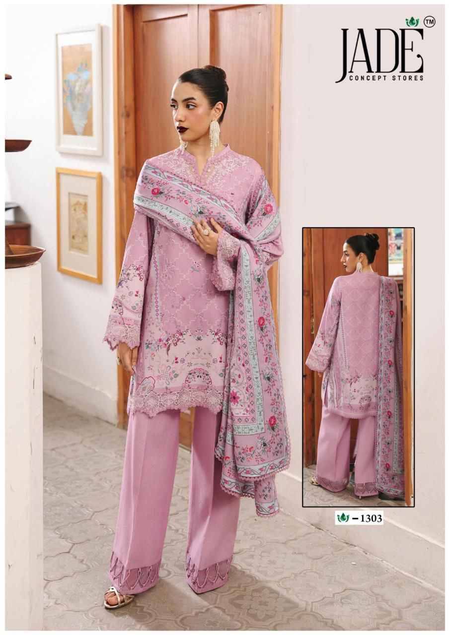 Crimson Exclusive Collection Vol-13 By Jade 1301 To 1306 Series Beautiful Suits Stylish Colorful Fancy Casual Wear & Ethnic Wear Pure Heavy Lawn Print Dresses At Wholesale Price