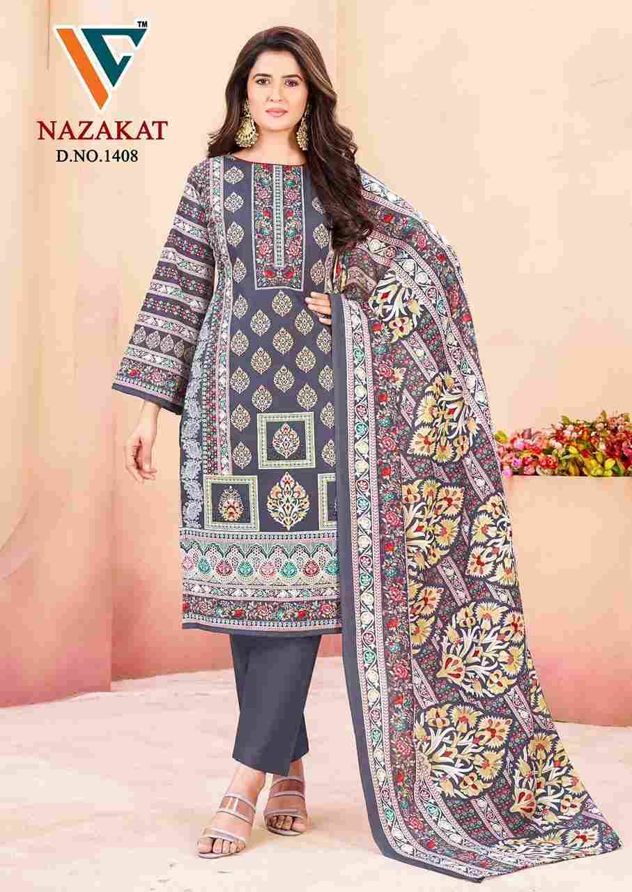 Nazakat Vol-14 By Vandana Creation 1401 To 1408 Series Beautiful Festive Suits Stylish Fancy Colorful Casual Wear & Ethnic Wear Soft Cotton Print Dresses At Wholesale Price