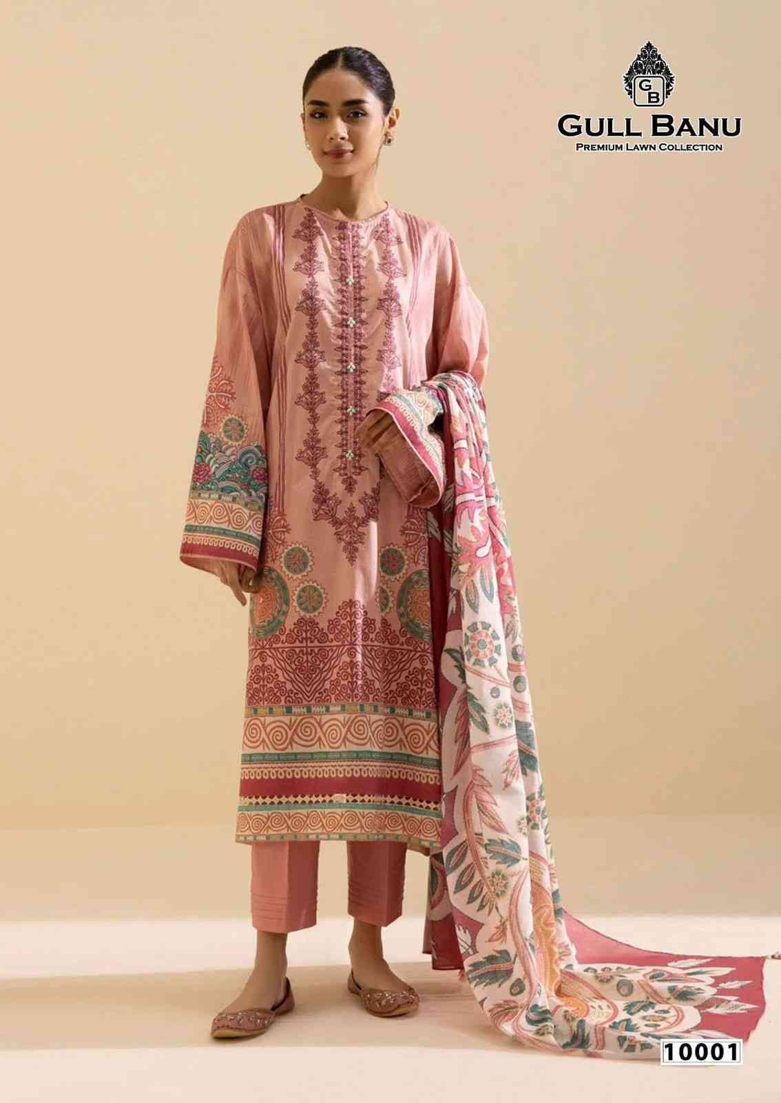 Gull Banu Vol-10 By Gull Aahmed 10001 To 10006 Series Beautiful Festive Suits Stylish Fancy Colorful Casual Wear & Ethnic Wear Pure Cambric Dresses At Wholesale Price