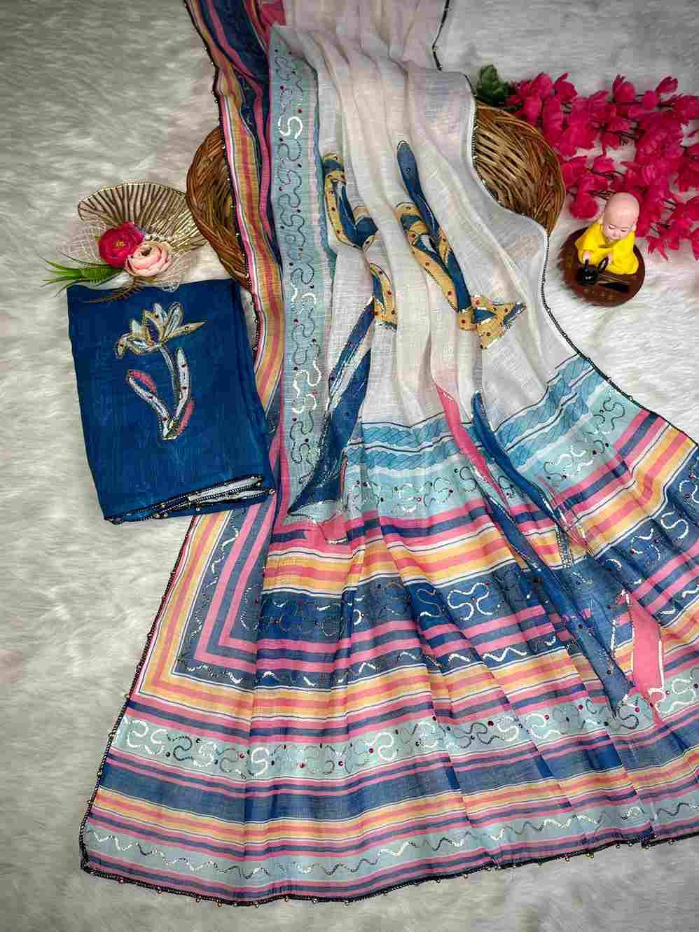 Vs-Vicky By Fashid Wholesale Indian Traditional Wear Collection Beautiful Stylish Fancy Colorful Party Wear & Occasional Wear Pure Soft Linen Cotton Silk Sarees At Wholesale Price