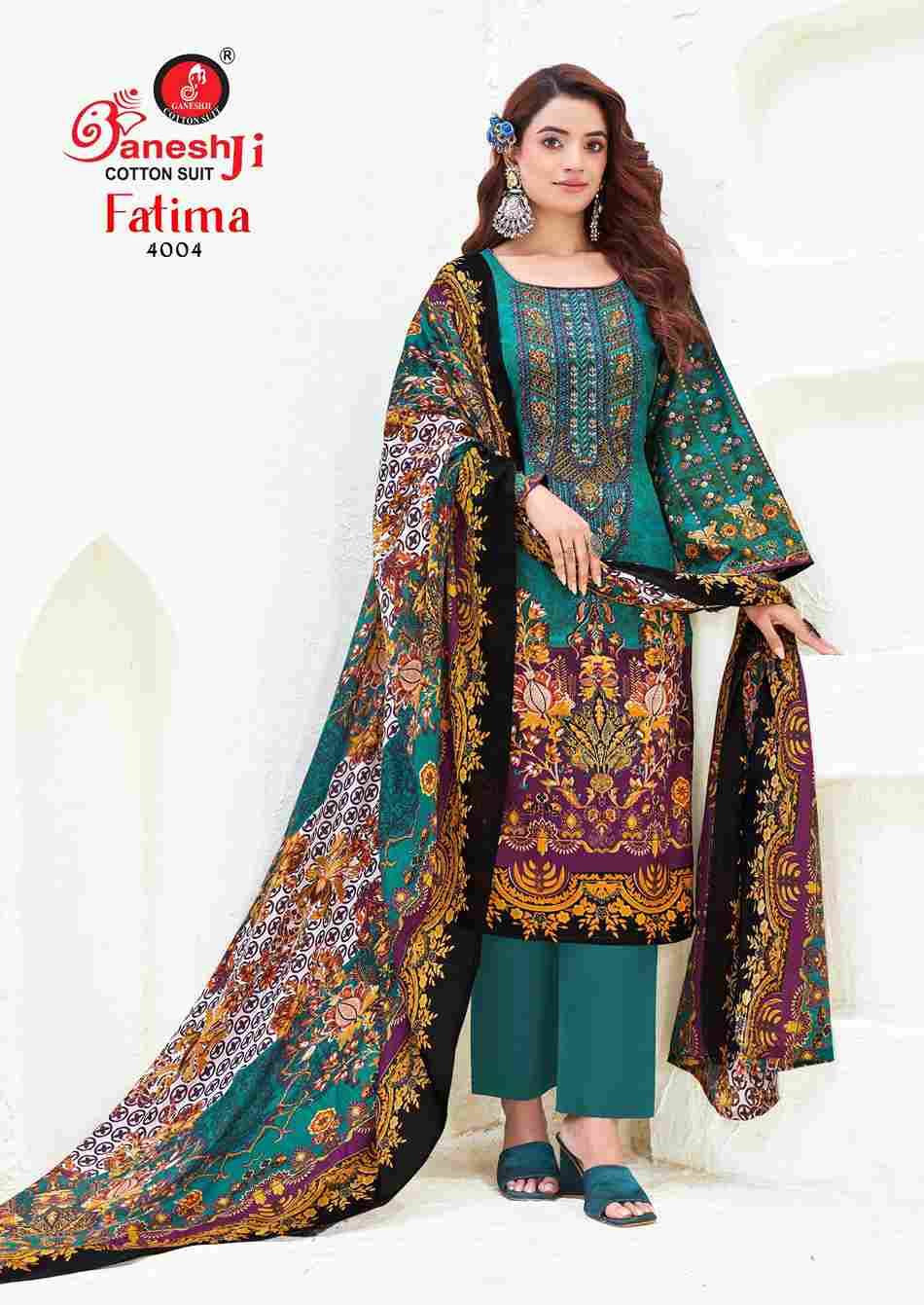 Fatima Vol-4 By Ganeshji 4001 To 4008 Series Beautiful Festive Suits Stylish Fancy Colorful Party Wear & Occasional Wear Pure Cotton Dresses At Wholesale Price