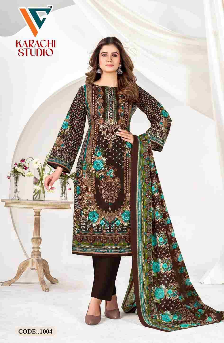 Karachi Studio Vol-1 By Vandana Creation 1001 To 1008 Series Beautiful Festive Suits Stylish Fancy Colorful Casual Wear & Ethnic Wear Soft Cotton Print Dresses At Wholesale Price