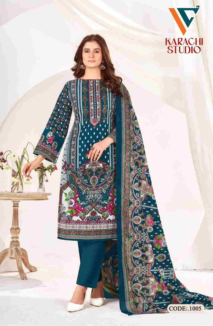 Karachi Studio Vol-1 By Vandana Creation 1001 To 1008 Series Beautiful Festive Suits Stylish Fancy Colorful Casual Wear & Ethnic Wear Soft Cotton Print Dresses At Wholesale Price