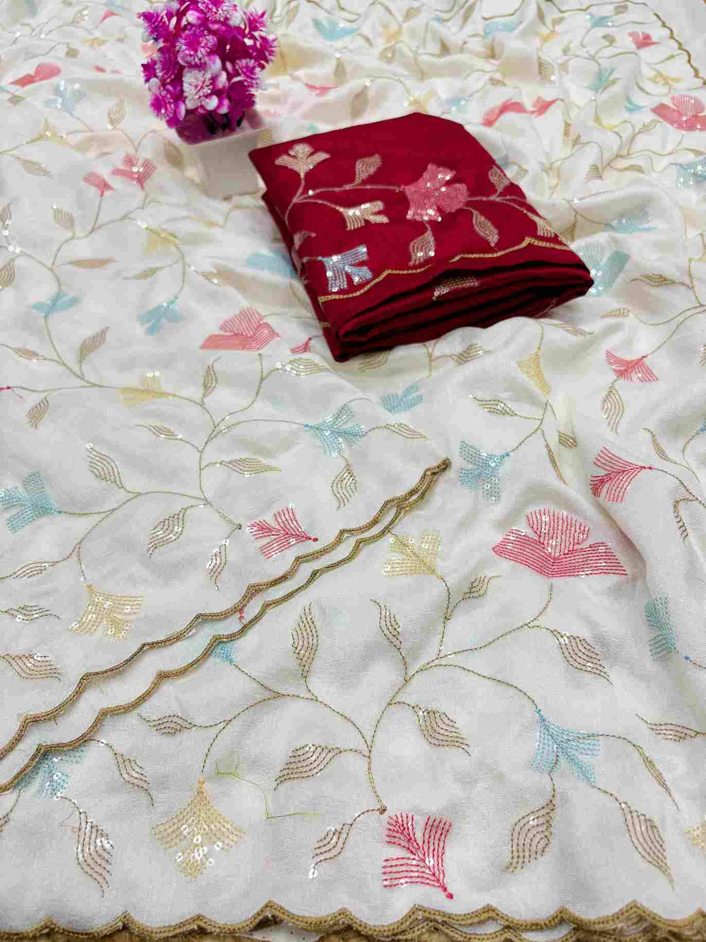 Vs-Falguni By Fashid Wholesale Indian Traditional Wear Collection Beautiful Stylish Fancy Colorful Party Wear & Occasional Wear Georgette Chiffon Silk Sarees At Wholesale Price