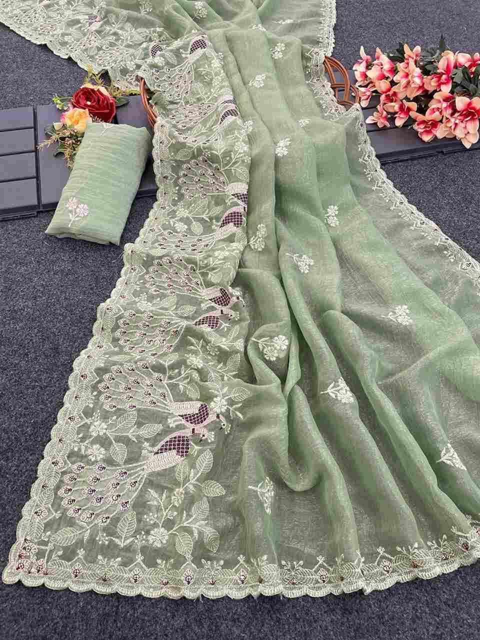 Vs-Peacock By Fashid Wholesale 01 To 04 Series Indian Traditional Wear Collection Beautiful Stylish Fancy Colorful Party Wear & Occasional Wear Soft Georgette Sarees At Wholesale Price