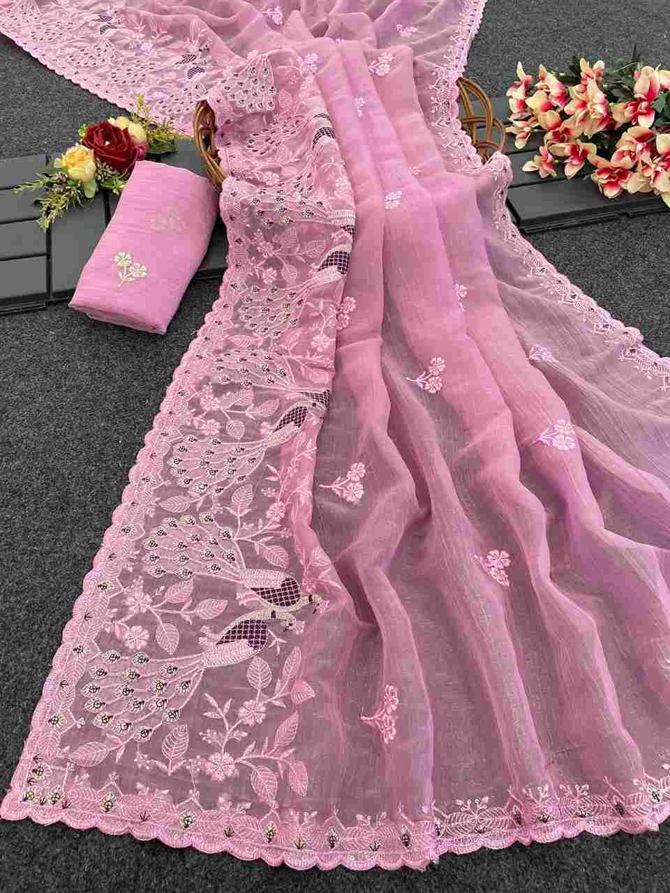 Vs-Peacock By Fashid Wholesale 01 To 04 Series Indian Traditional Wear Collection Beautiful Stylish Fancy Colorful Party Wear & Occasional Wear Soft Georgette Sarees At Wholesale Price