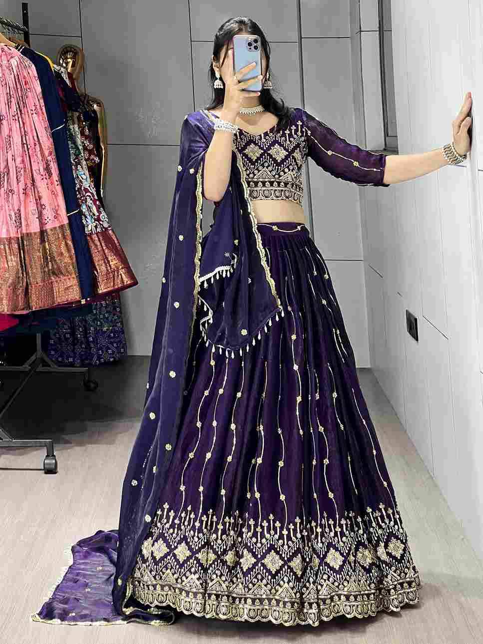 Gr-8115 By Fashid Wholesale 01 To 02 Series Navratri Wear Collection Beautiful Stylish Colorful Fancy Party Wear & Occasional Wear Fendy Satin Lehengas At Wholesale Price