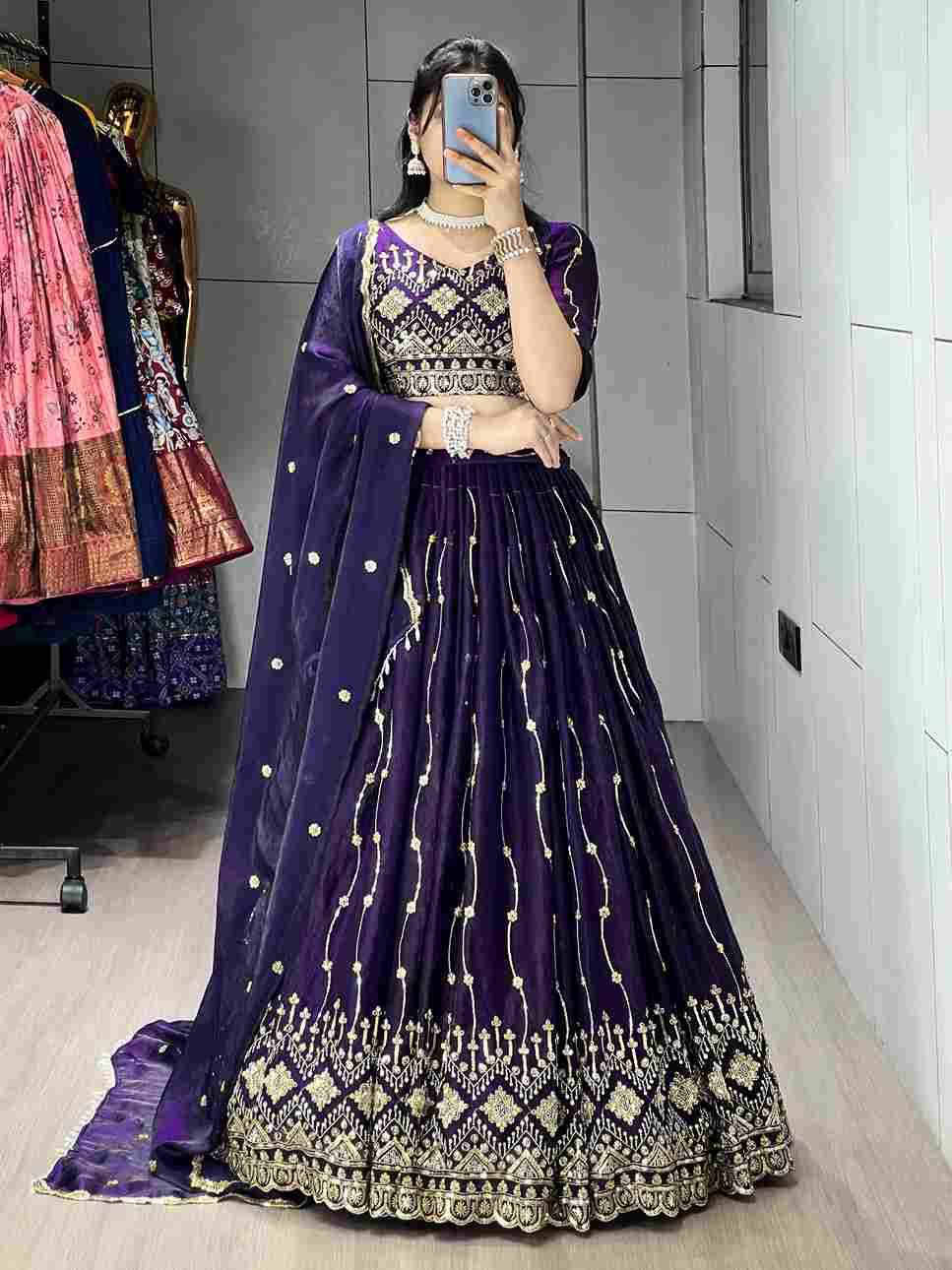 Gr-8115 By Fashid Wholesale 01 To 02 Series Navratri Wear Collection Beautiful Stylish Colorful Fancy Party Wear & Occasional Wear Fendy Satin Lehengas At Wholesale Price