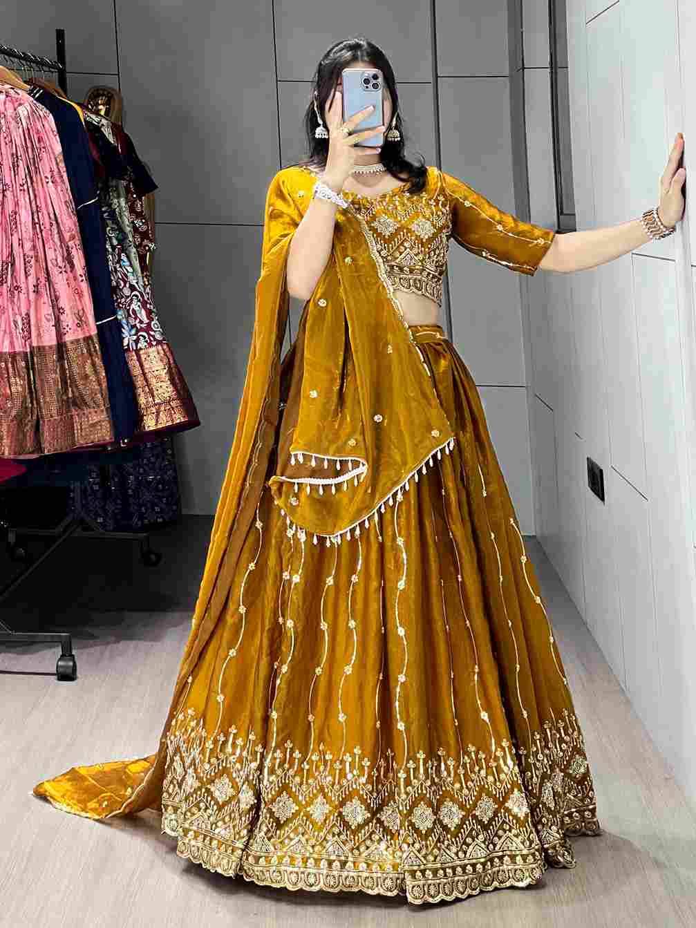 Gr-8115 By Fashid Wholesale 01 To 02 Series Navratri Wear Collection Beautiful Stylish Colorful Fancy Party Wear & Occasional Wear Fendy Satin Lehengas At Wholesale Price