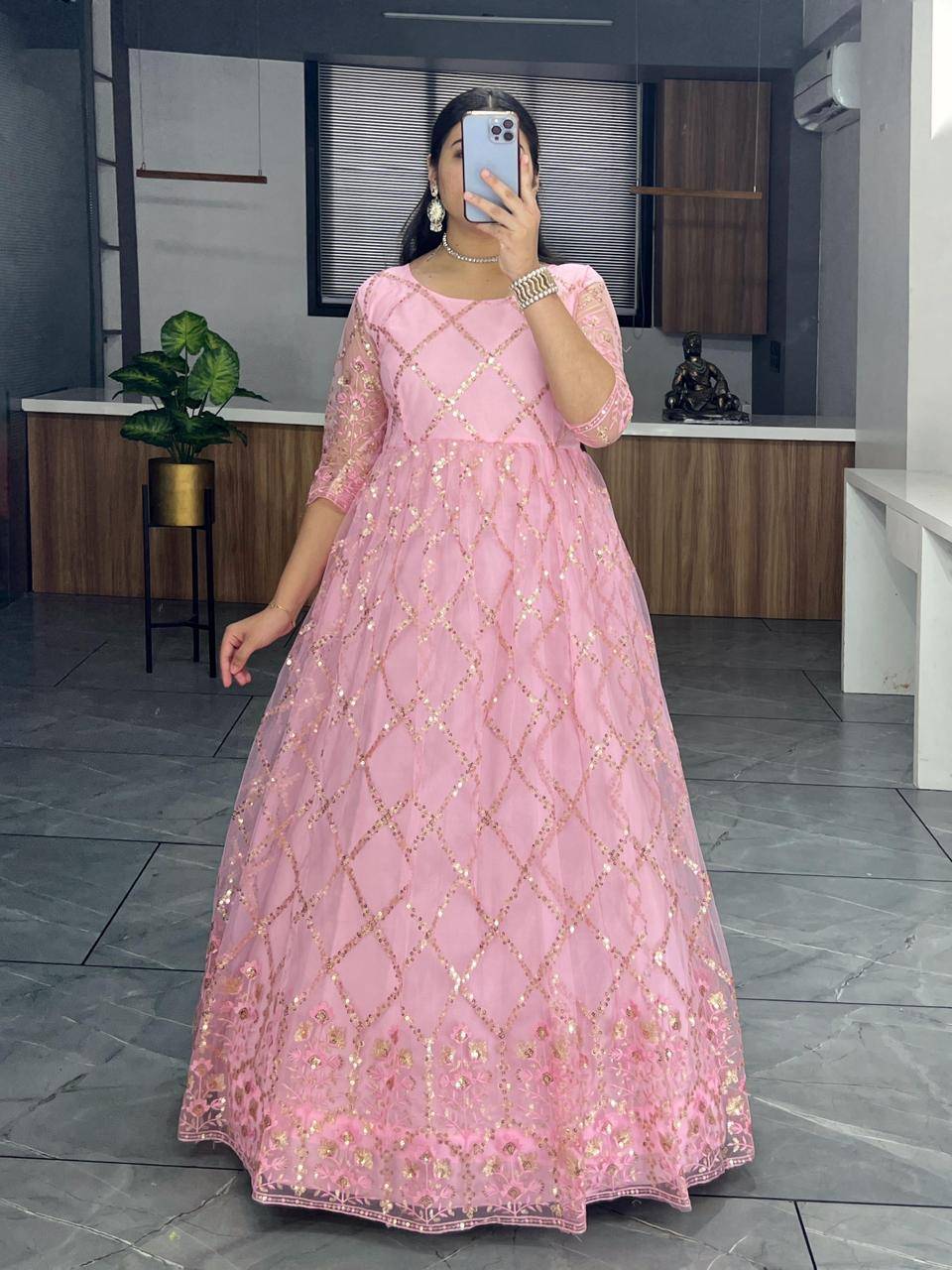 Gr-6150 By Fashid Wholesale 01 To 02 Series Wear Collection Beautiful Stylish Colorful Fancy Party Wear & Occasional Wear Heavy Net Gown At Wholesale Price