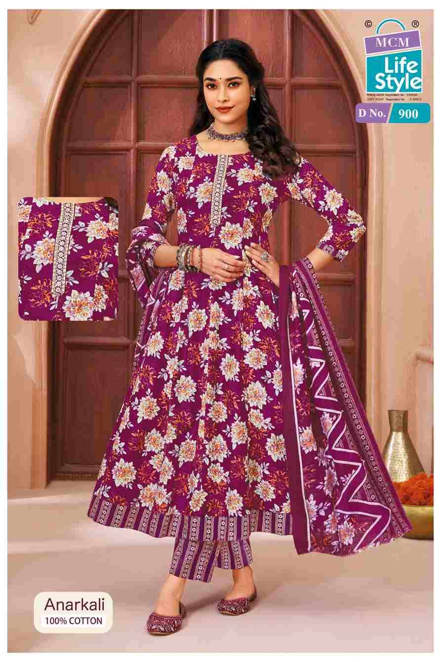 Anarkali Vol-9 By MCM Lifestyle 9001 To 9010 Series Beautiful Festive Suits Stylish Fancy Colorful Casual Wear & Ethnic Wear Pure Cotton Print Dresses At Wholesale Price