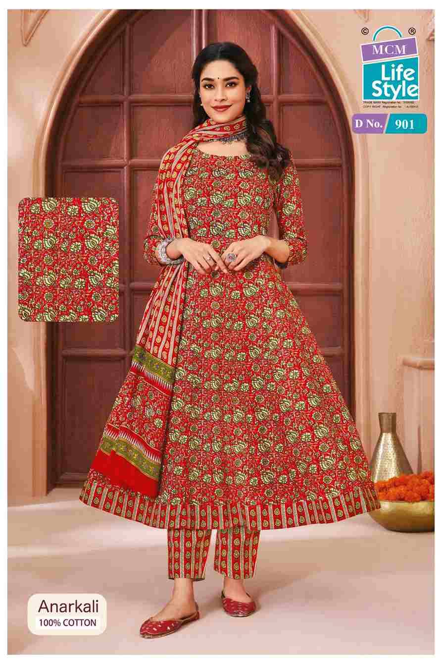 Anarkali Vol-9 By MCM Lifestyle 9001 To 9010 Series Beautiful Festive Suits Stylish Fancy Colorful Casual Wear & Ethnic Wear Pure Cotton Print Dresses At Wholesale Price