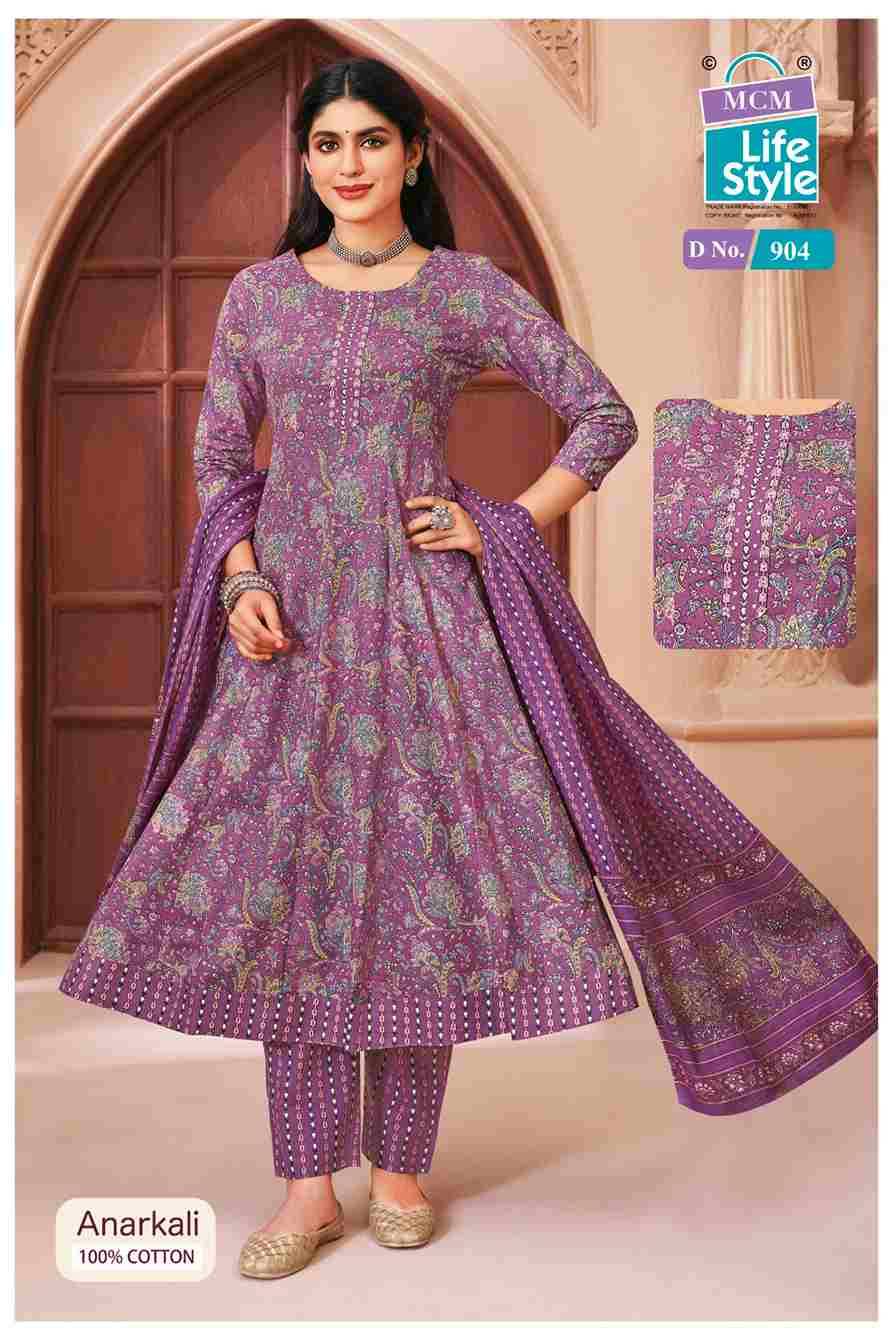 Anarkali Vol-9 By MCM Lifestyle 9001 To 9010 Series Beautiful Festive Suits Stylish Fancy Colorful Casual Wear & Ethnic Wear Pure Cotton Print Dresses At Wholesale Price