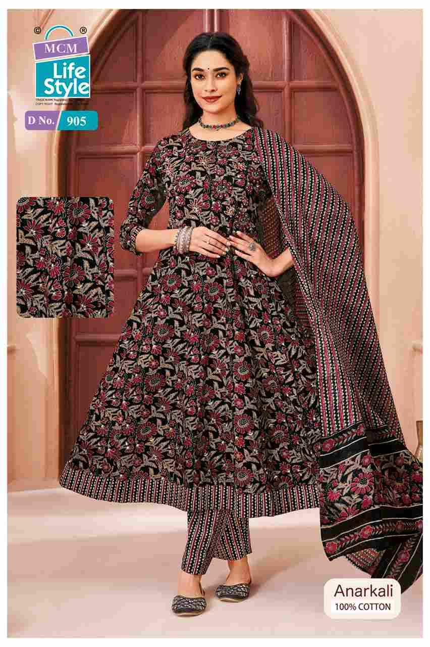 Anarkali Vol-9 By MCM Lifestyle 9001 To 9010 Series Beautiful Festive Suits Stylish Fancy Colorful Casual Wear & Ethnic Wear Pure Cotton Print Dresses At Wholesale Price