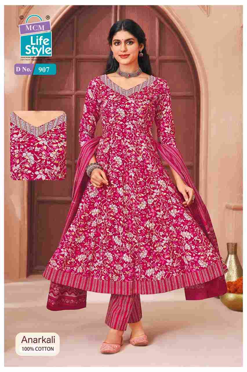 Anarkali Vol-9 By MCM Lifestyle 9001 To 9010 Series Beautiful Festive Suits Stylish Fancy Colorful Casual Wear & Ethnic Wear Pure Cotton Print Dresses At Wholesale Price
