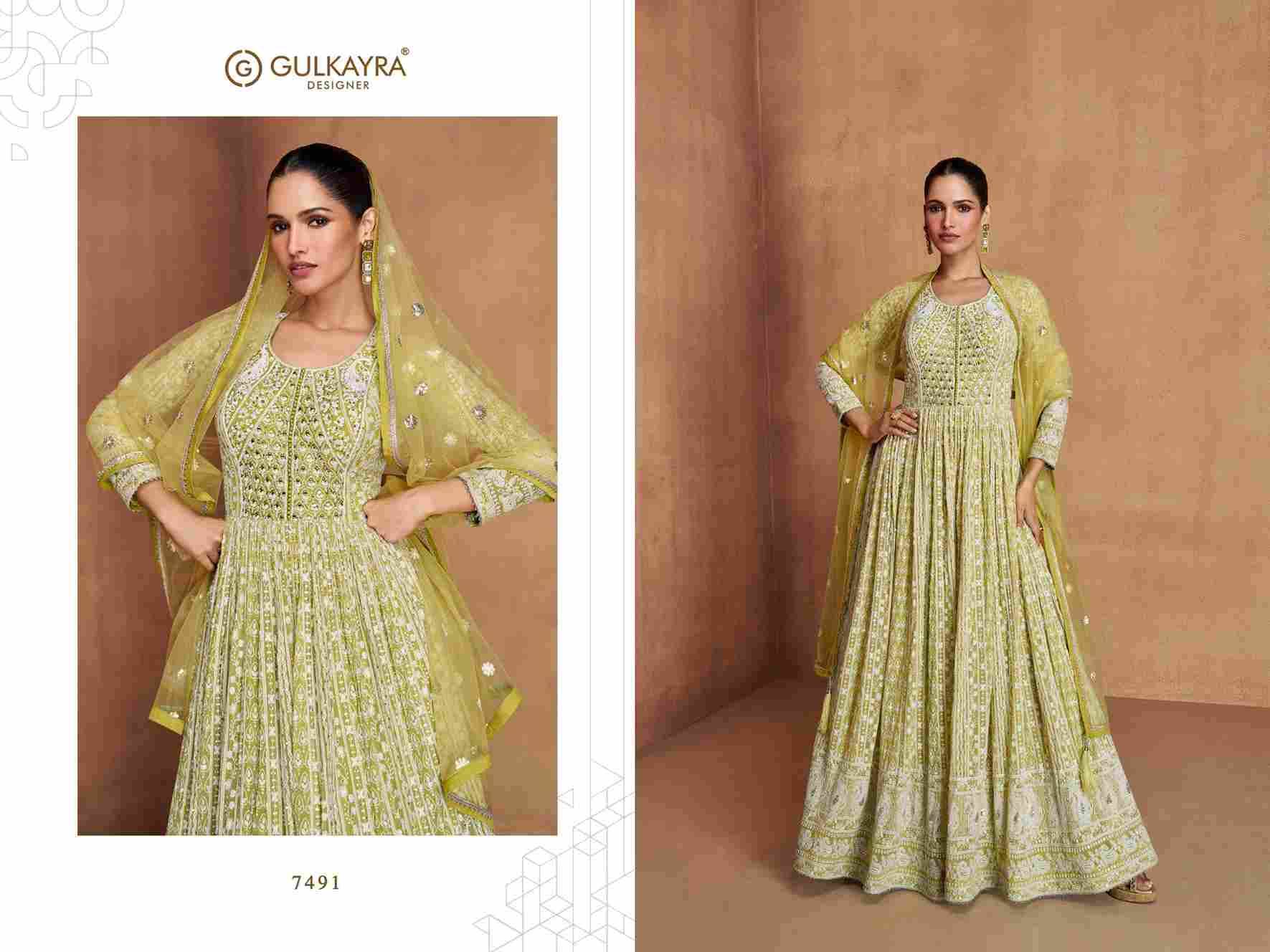 Royal By Gulkayra Designer 7490 To 7491 Series Designer Stylish Fancy Colorful Beautiful Party Wear & Ethnic Wear Collection Premium Georgette Gowns With Dupatta At Wholesale Price