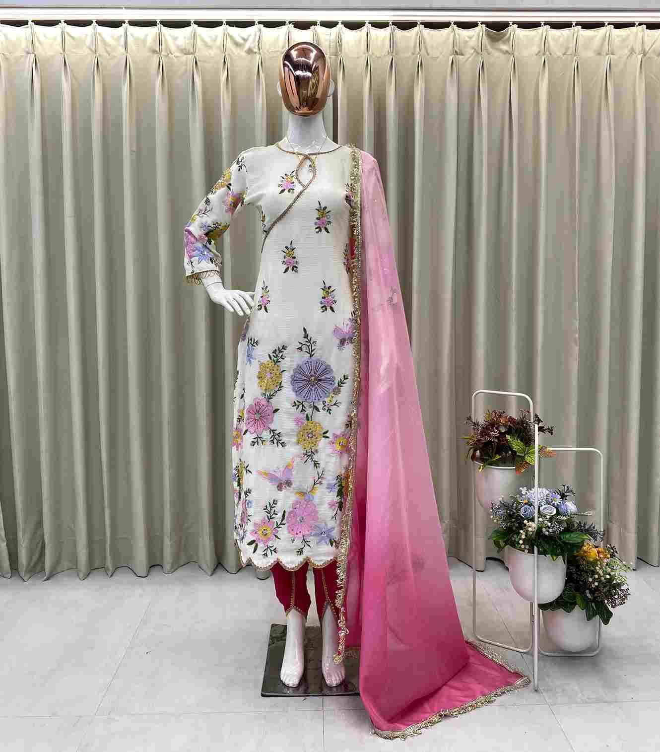 Be-418 By Fashid Wholesale Wear Collection Beautiful Stylish Colorful Fancy Party Wear & Occasional Wear Chinnon Dresses At Wholesale Price