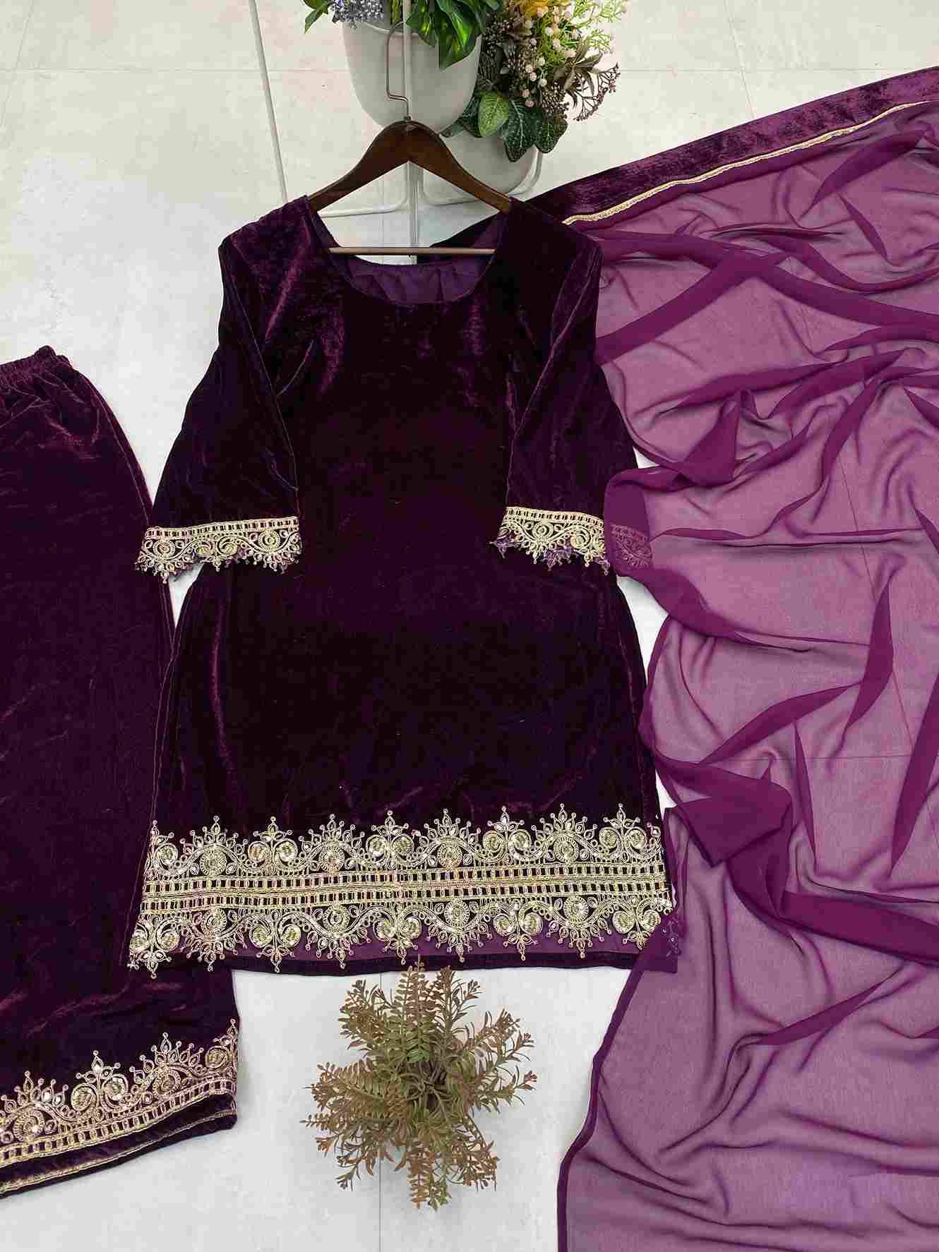 Be-419 By Fashid Wholesale Wear Collection Beautiful Stylish Colorful Fancy Party Wear & Occasional Wear Velvet Dresses At Wholesale Price