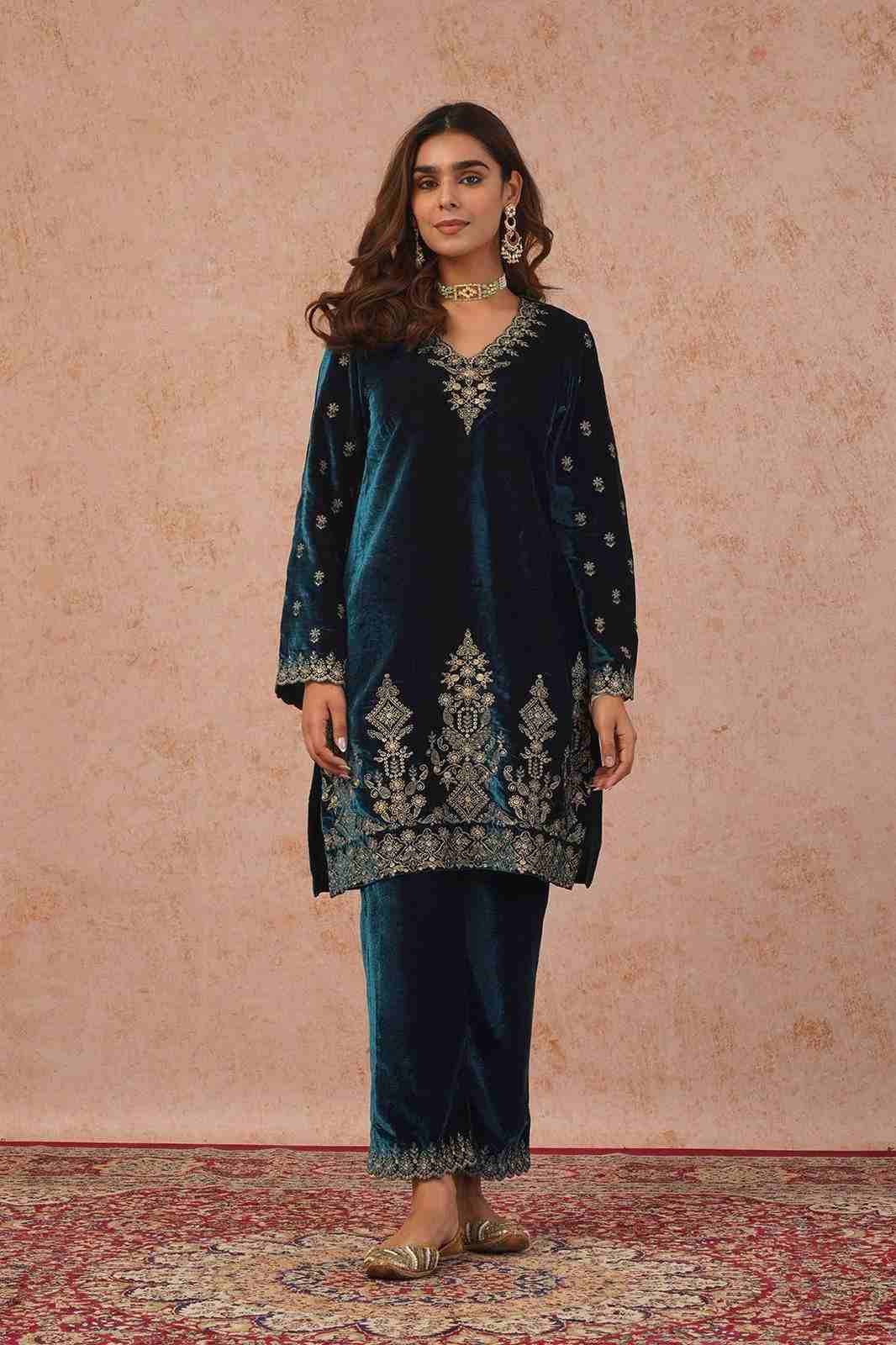 Be-420 By Fashid Wholesale Beautiful Suits Colorful Stylish Fancy Casual Wear & Ethnic Wear Pure Velvet Embroidered Dresses At Wholesale Price
