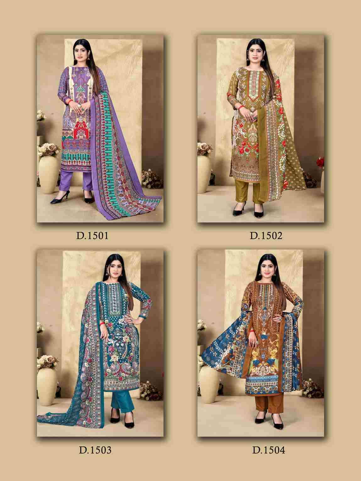 Karachi Express Vol-15 By Ramdev Creation 1501 To 1508 Series Beautiful Stylish Festive Suits Fancy Colorful Casual Wear & Ethnic Wear & Ready To Wear Pure Cotton Print Dresses At Wholesale Price