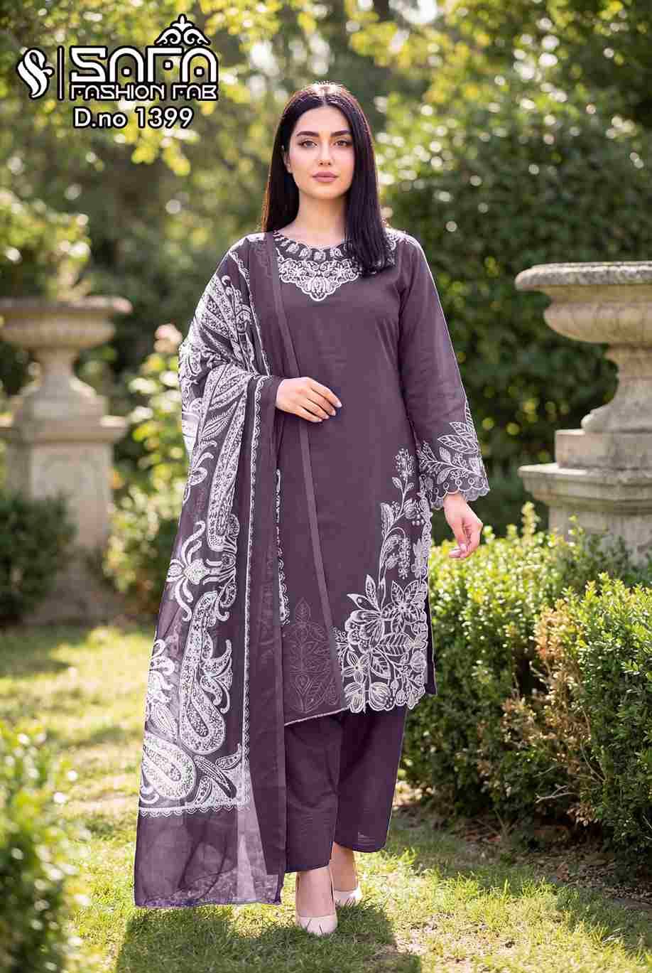 Safa 1399 Colours By Safa Fashion 1399-A To 1399-C Series Designer Stylish Fancy Colorful Beautiful Party Wear & Ethnic Wear Collection Fancy Dresses At Wholesale Price