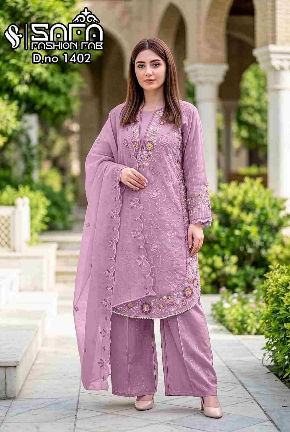 Safa 1402 Colours By Safa Fashion 1402-A To 1402-C Series Designer Stylish Fancy Colorful Beautiful Party Wear & Ethnic Wear Collection Georgette Dresses At Wholesale Price